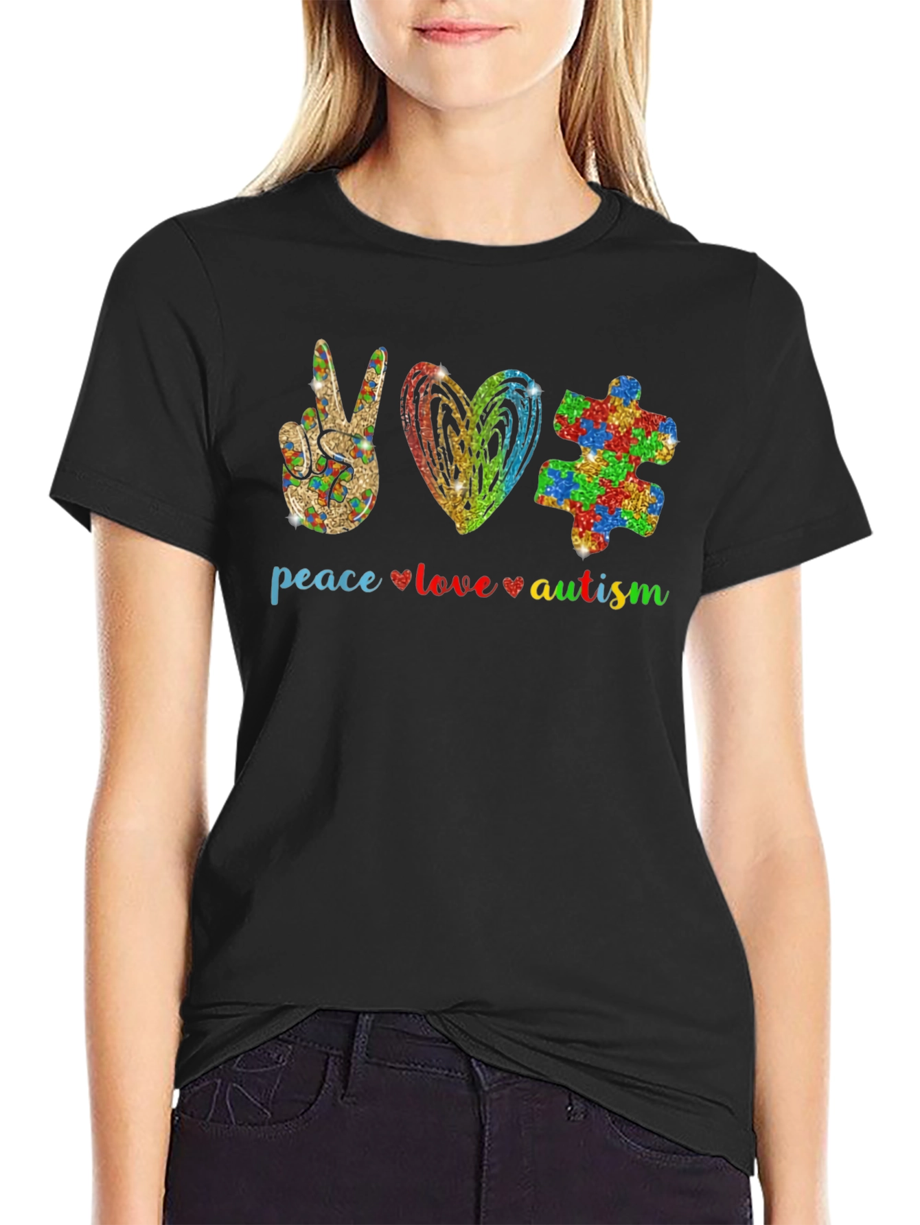Peace Love Autism T-Shirt