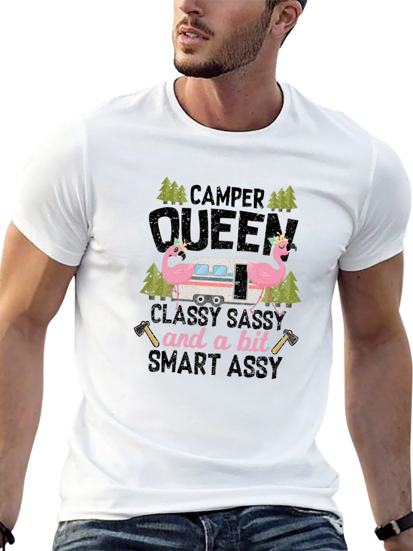 Camper Queen Flamingo Graphic Tee