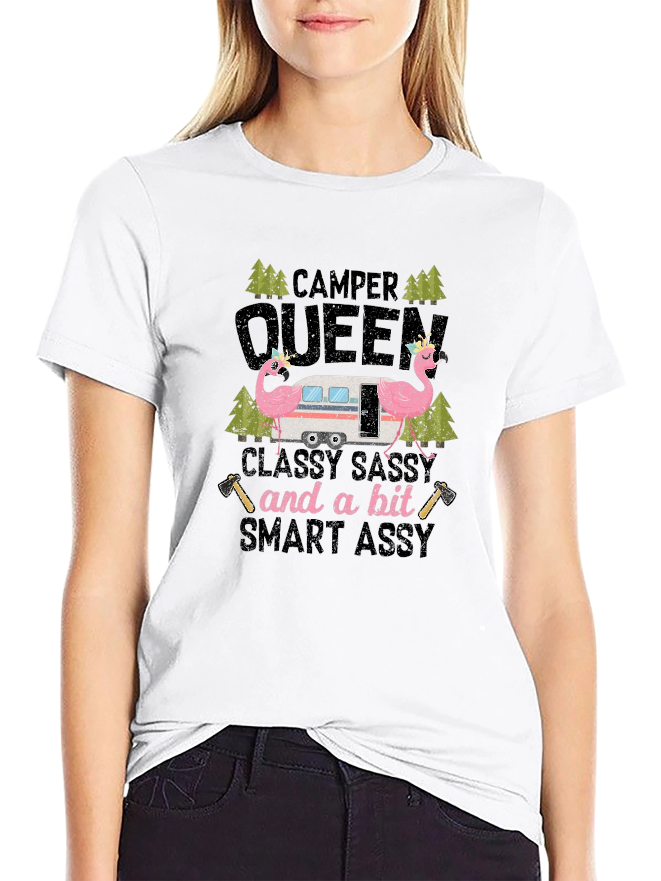 Camper Queen Flamingo Graphic Tee