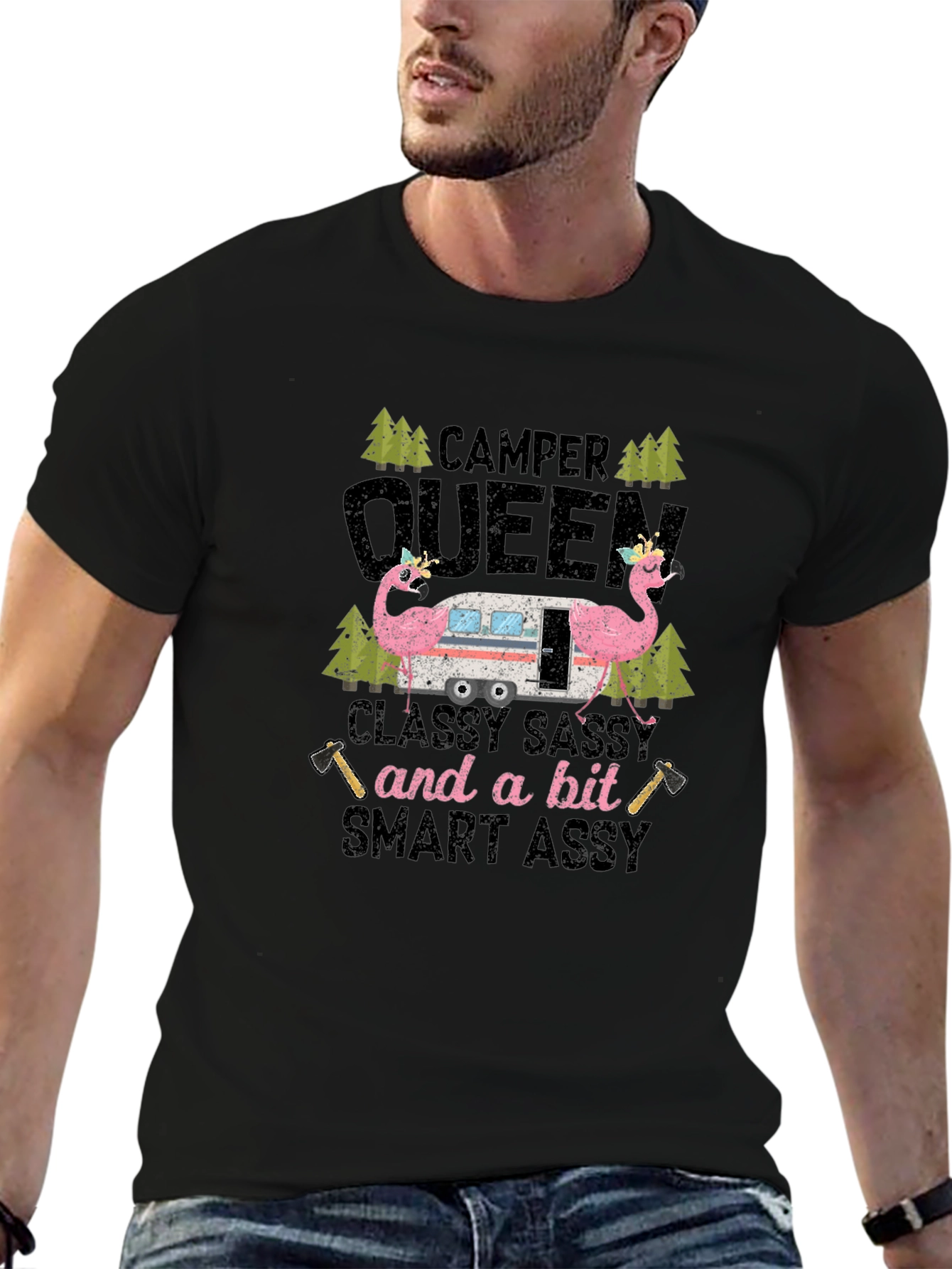 Camper Queen Flamingo Graphic Tee