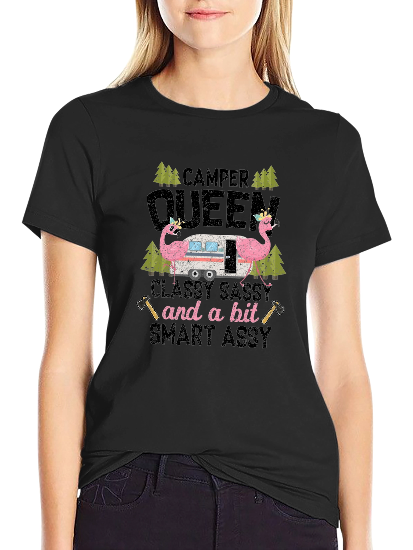 Camper Queen Flamingo Graphic Tee