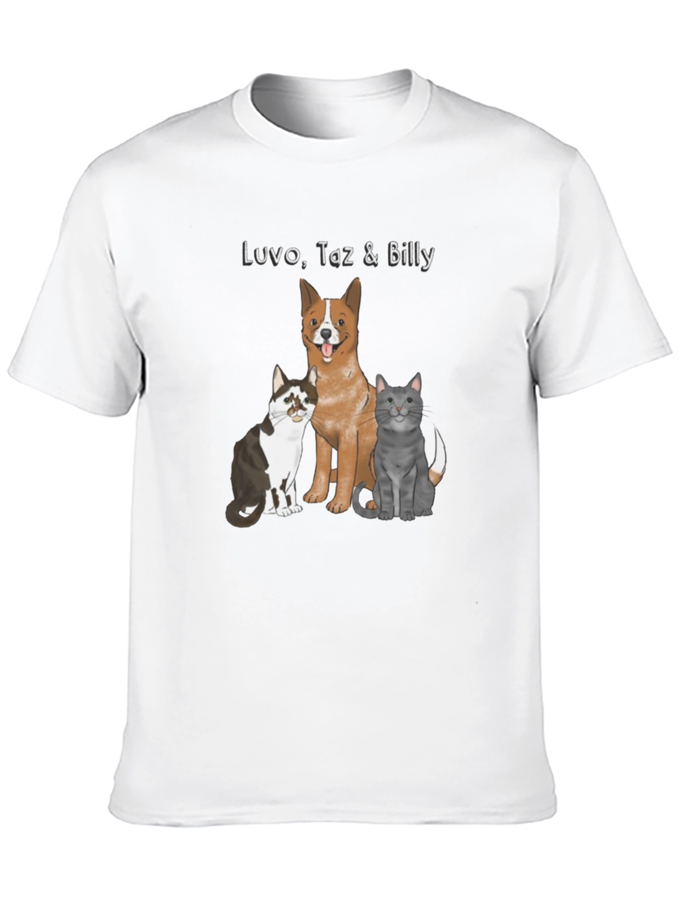Dog and Cats Graphic Print Tee