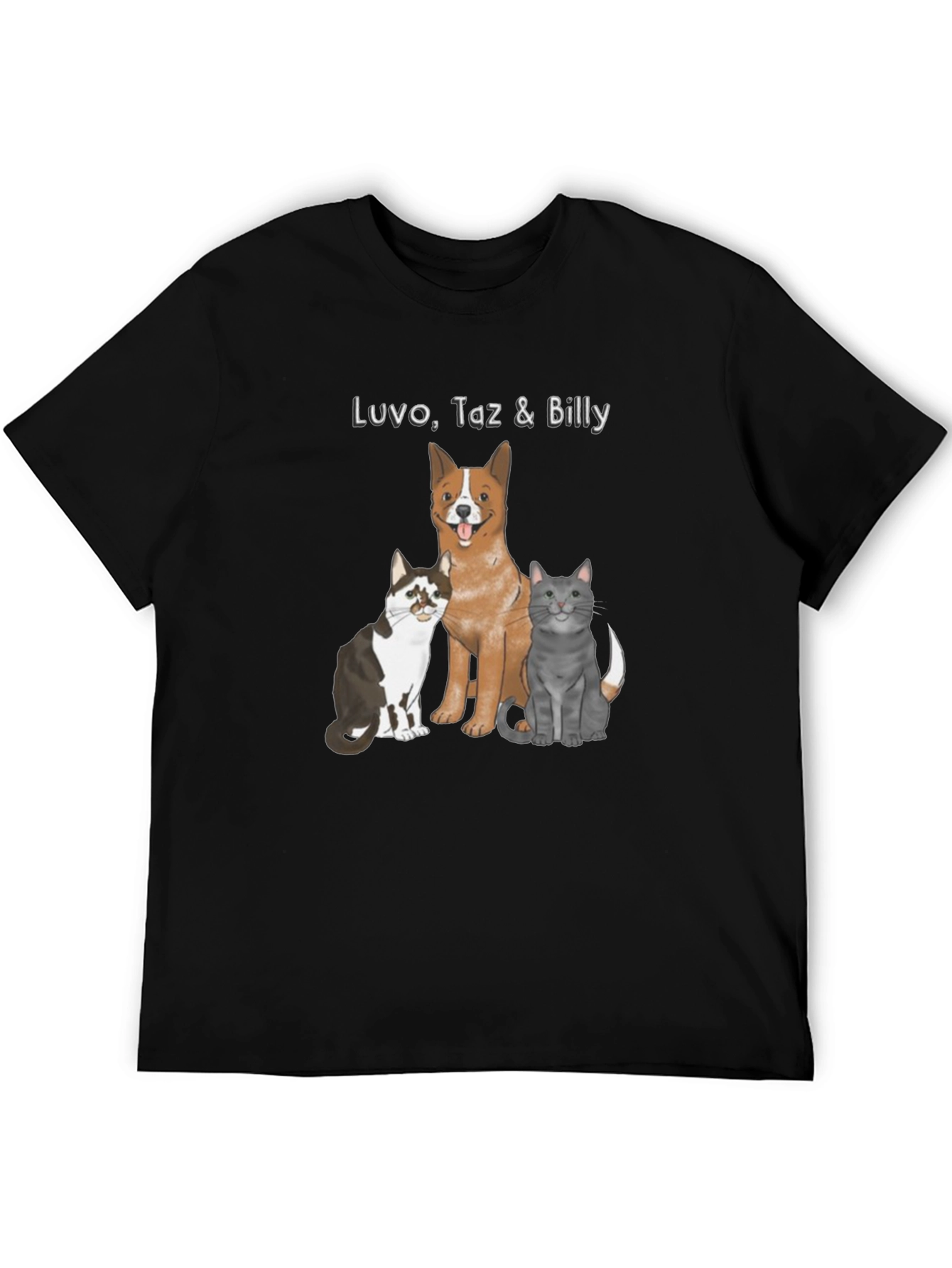 Dog and Cats Graphic Print Tee