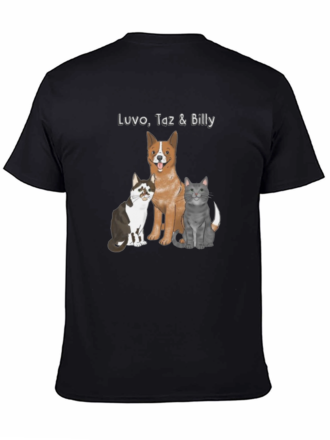 Dog and Cats Graphic Print Tee