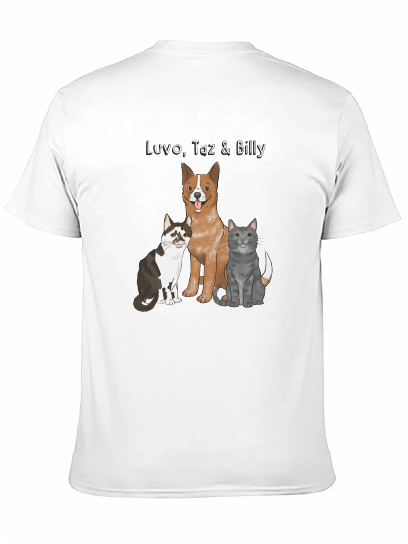 Dog and Cats Graphic Print Tee