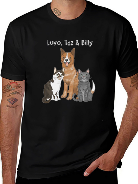Dog and Cats Graphic Print Tee