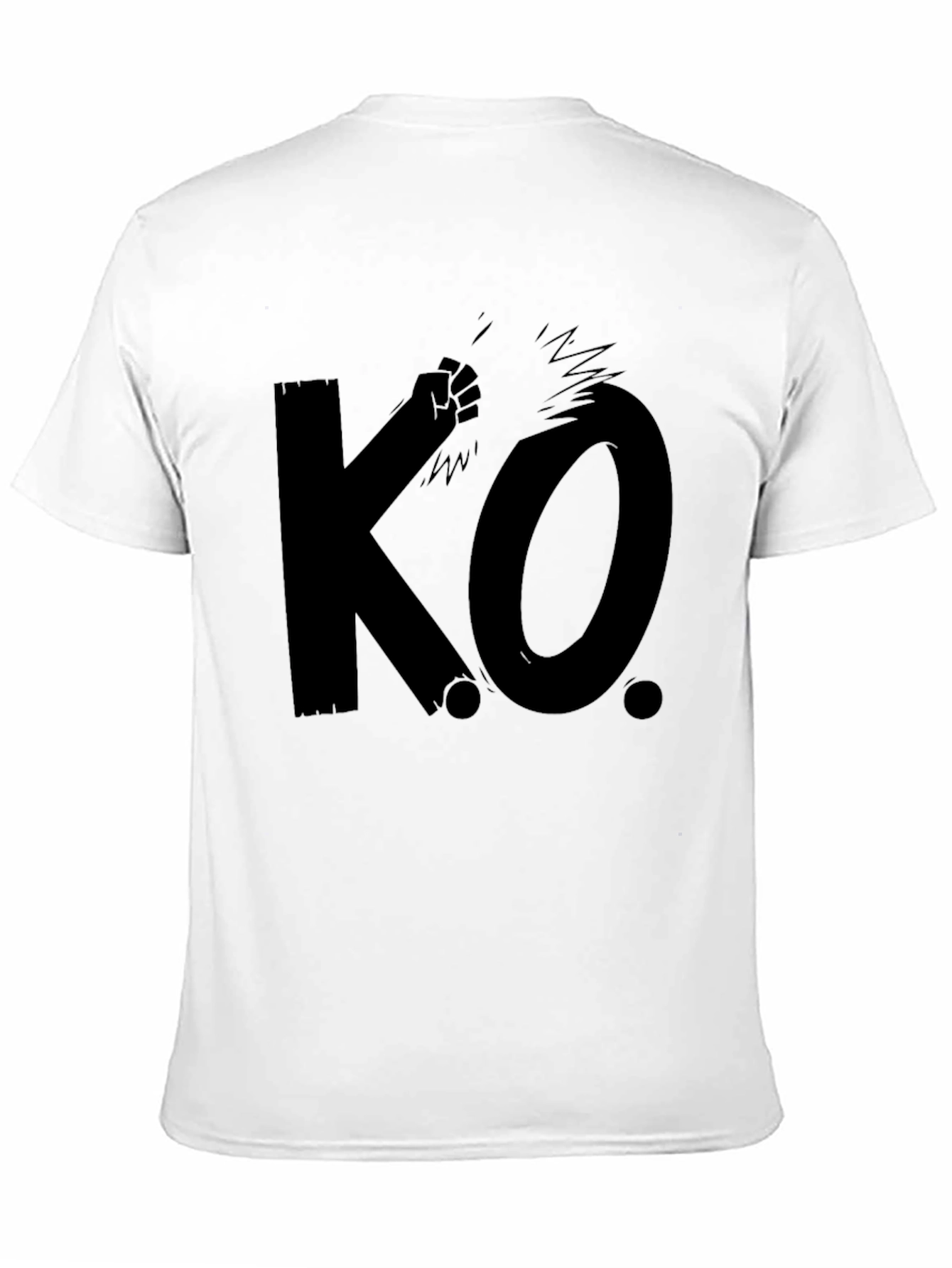 KO Knockout Black Graphic T-Shirt - Mens Casual Tee