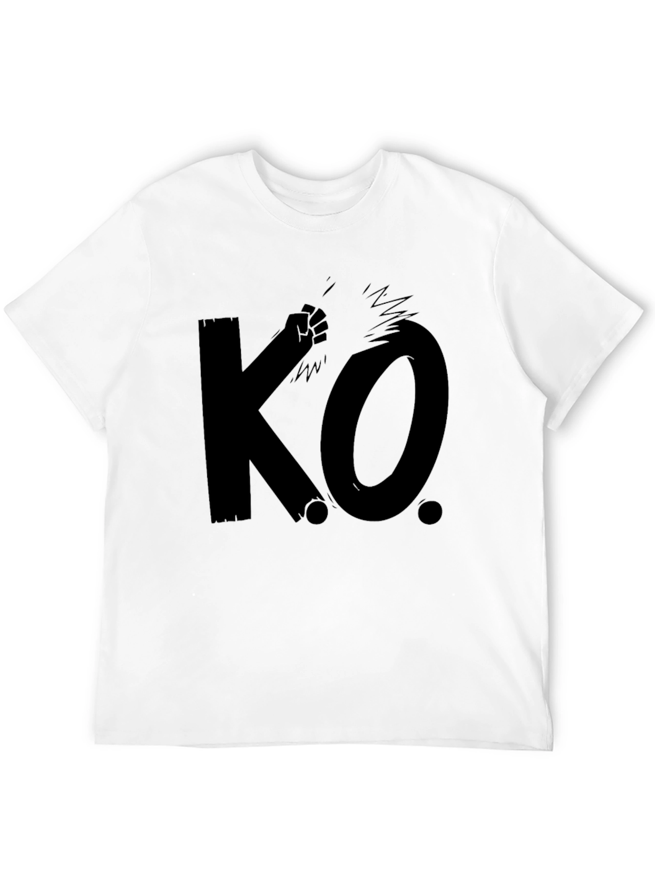 KO Knockout Black Graphic T-Shirt - Mens Casual Tee