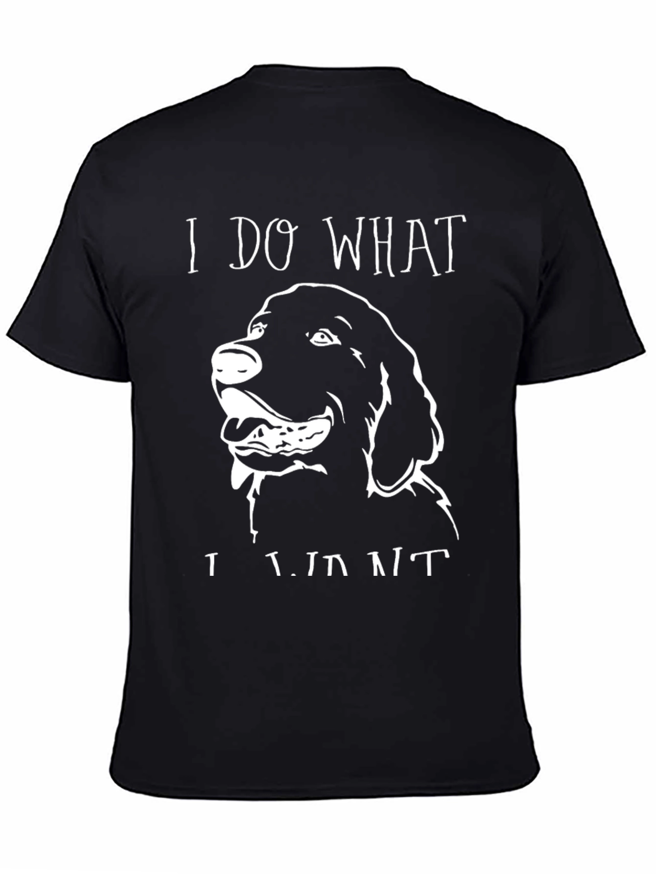 I Do What I Want Dog T-Shirt Black