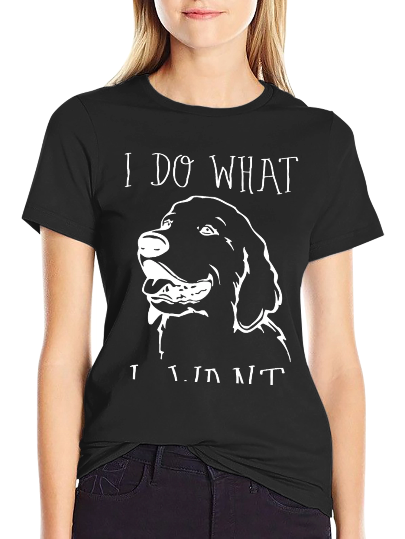 I Do What I Want Dog T-Shirt Black