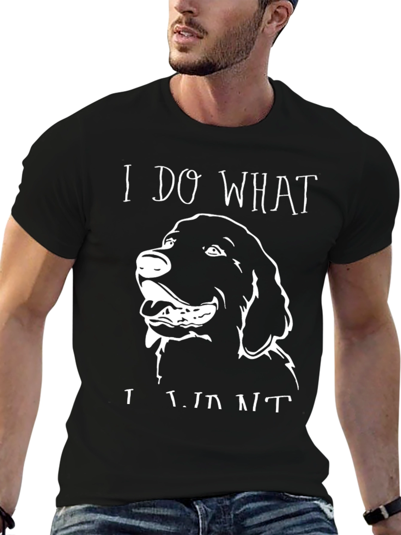 I Do What I Want Dog T-Shirt Black