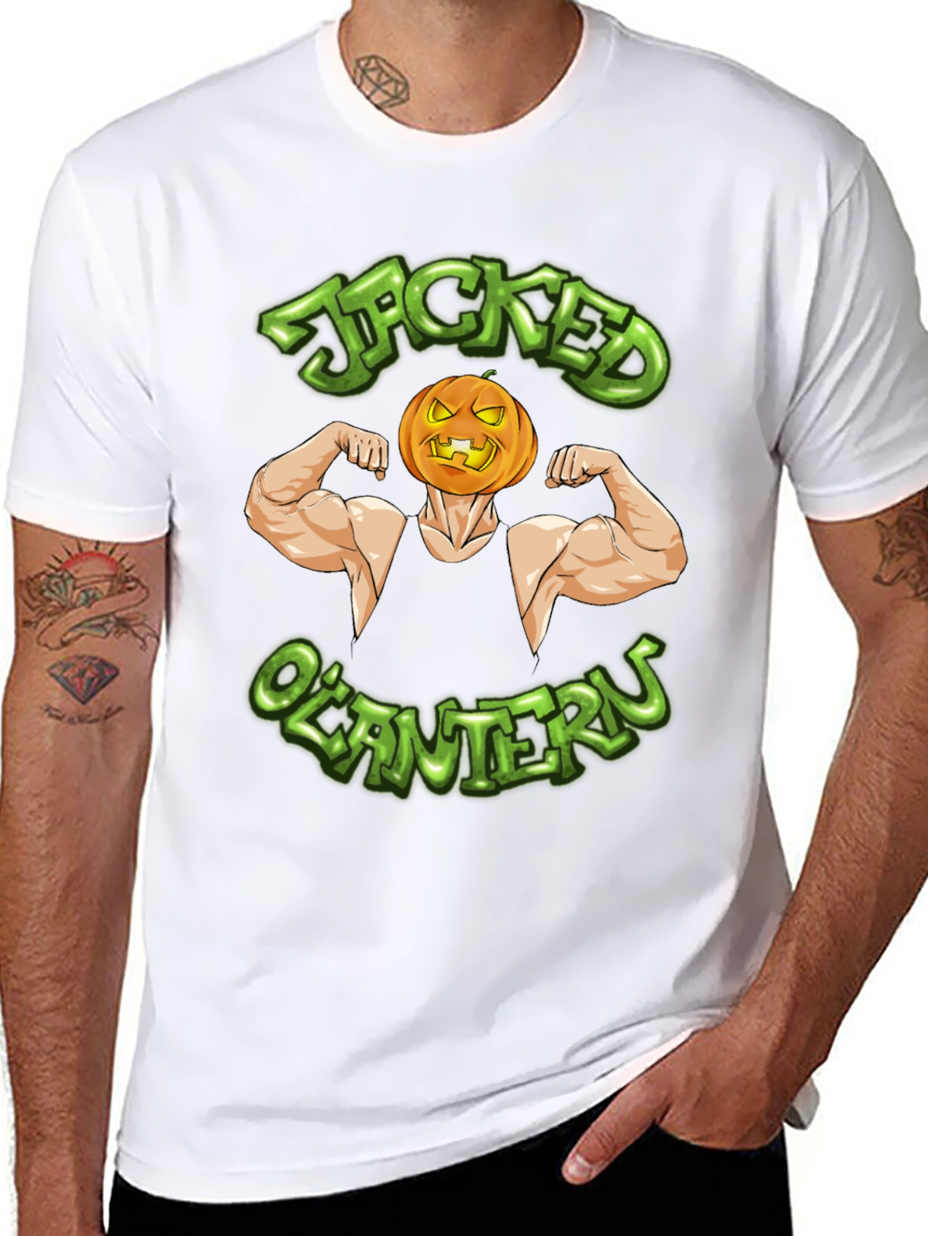 Jacked OLantern Graphic T-Shirt