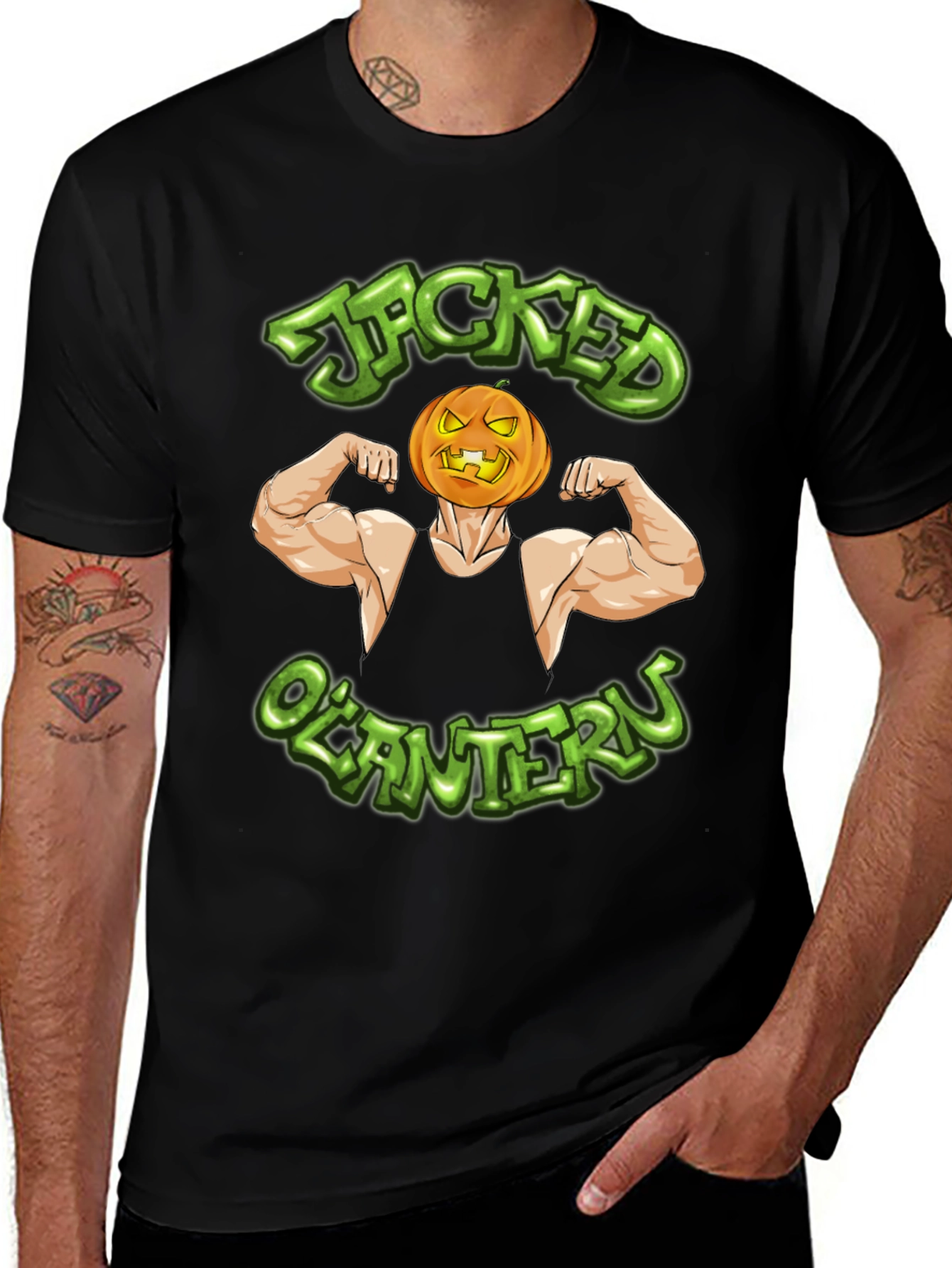 Jacked OLantern Graphic T-Shirt