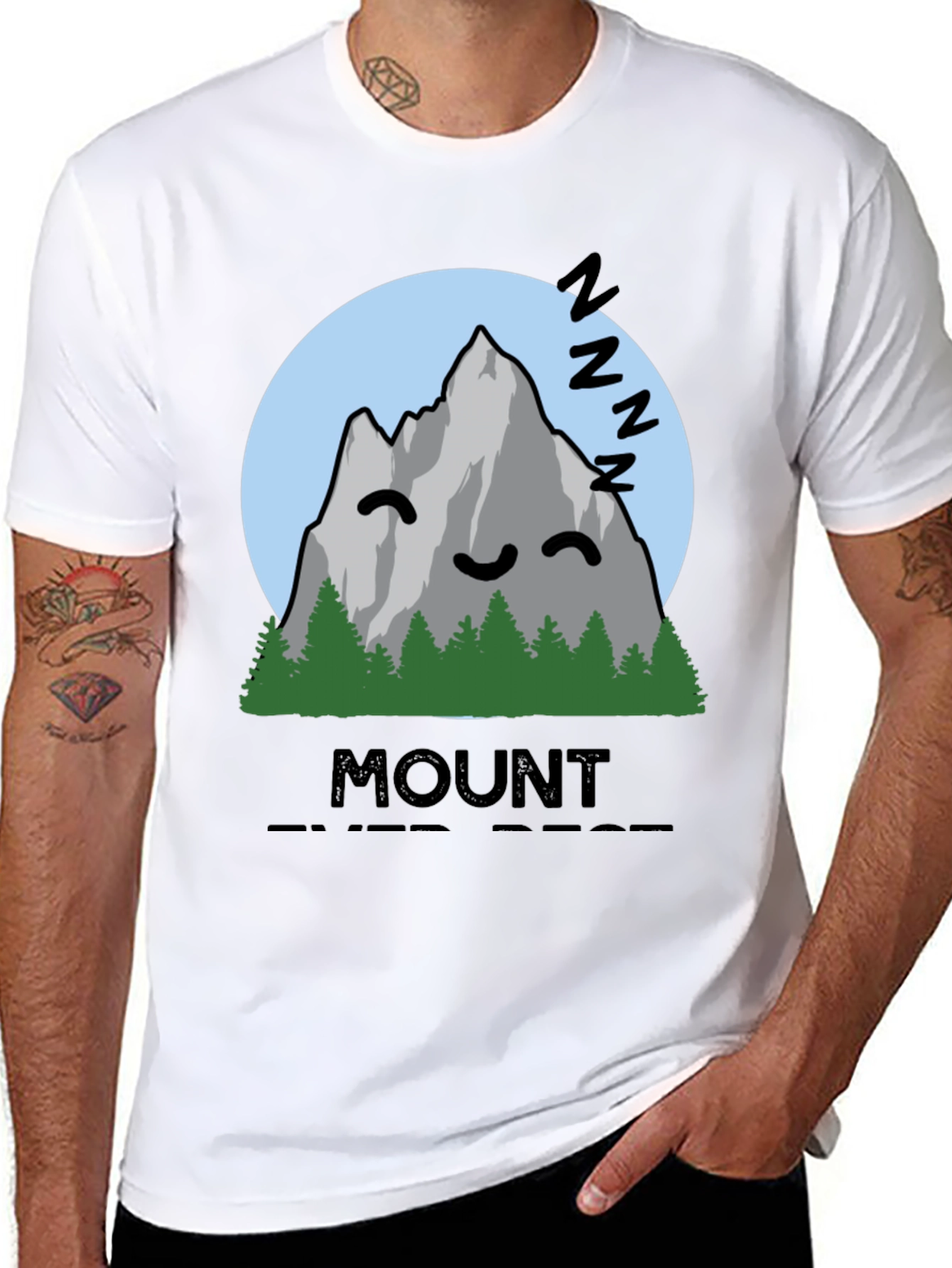 Mount Ever-Rest T-Shirt - Sleeping Mountain Graphic Tee