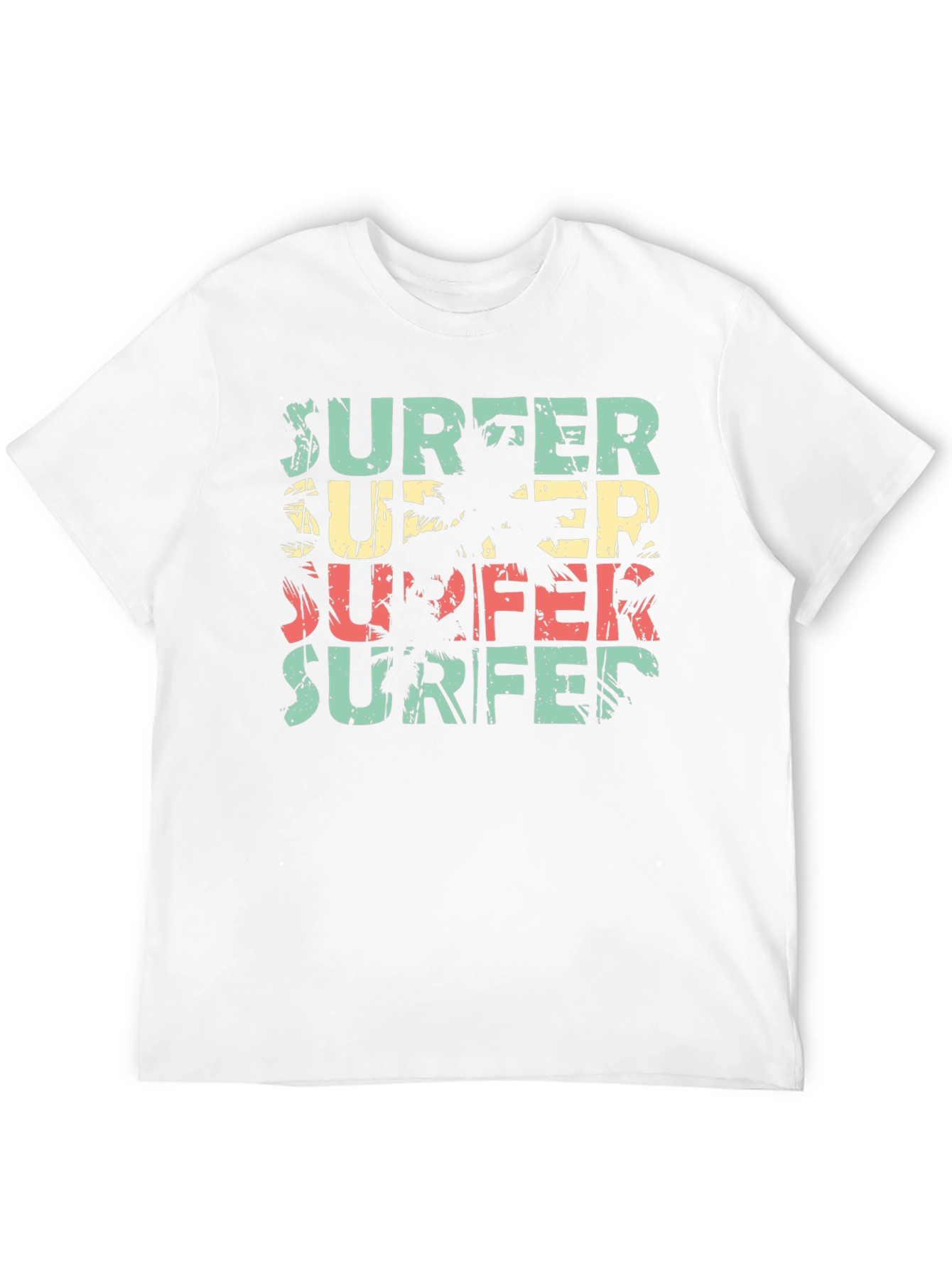 Retro Surfer T-Shirt Palm Tree Design
