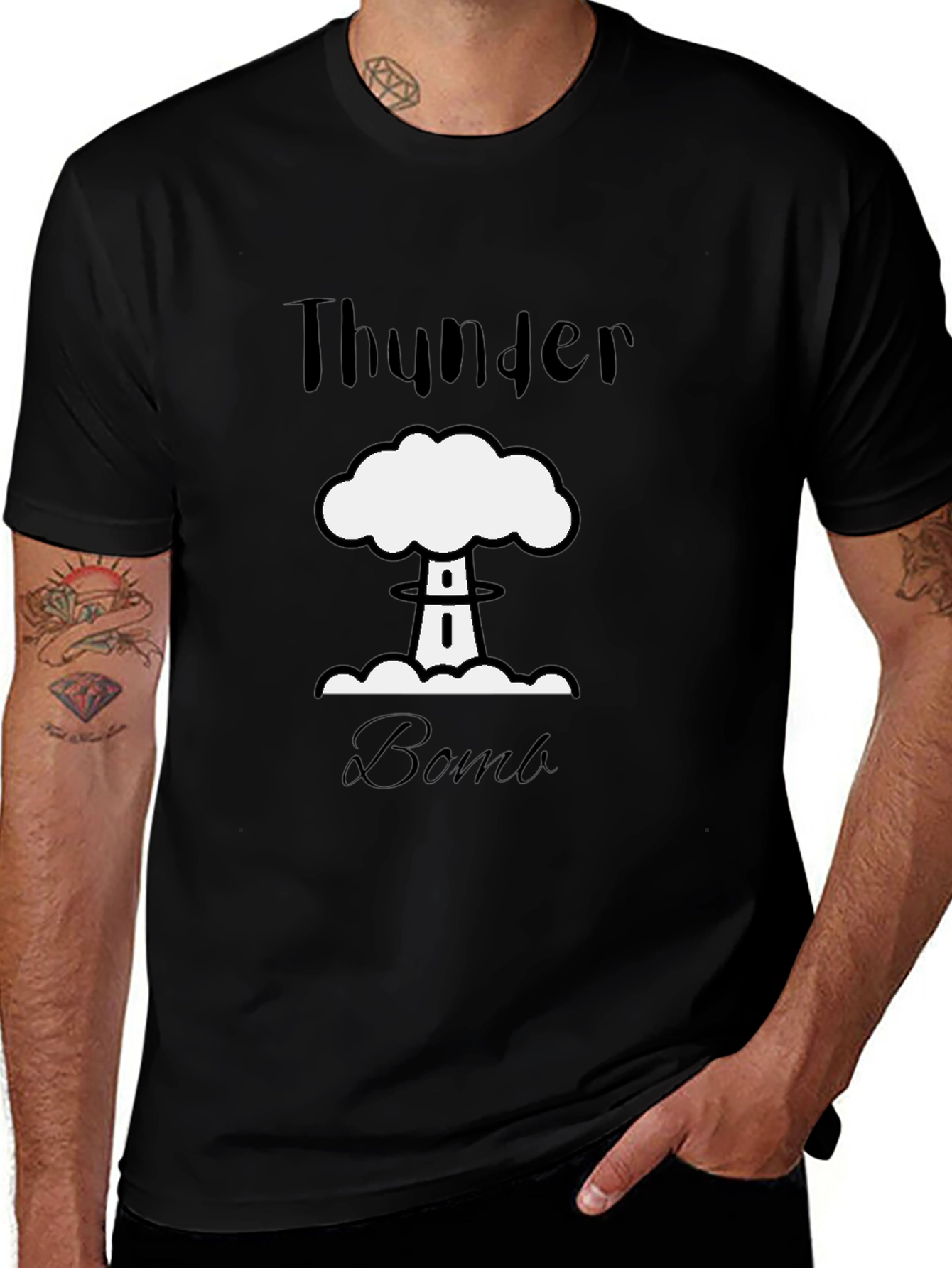Thunder Bomb Graphic T-Shirt - Black