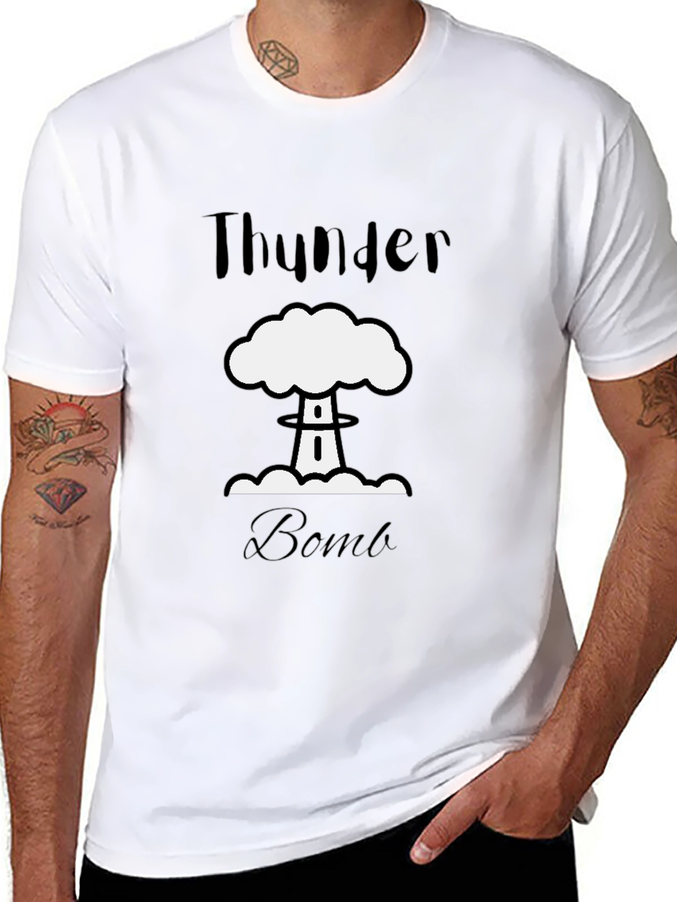 Thunder Bomb Graphic T-Shirt - Black