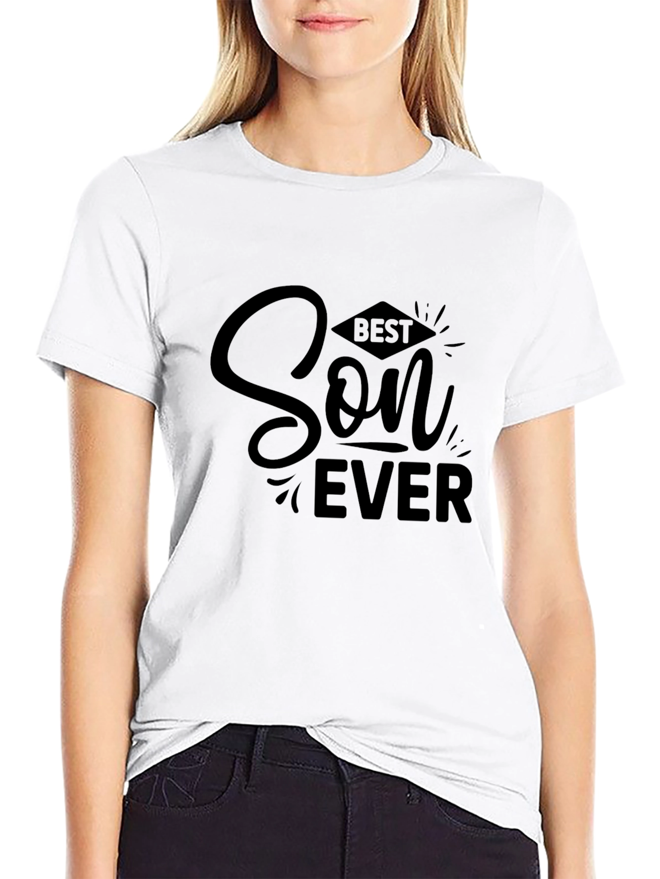 Best Son Ever Black Graphic Tee