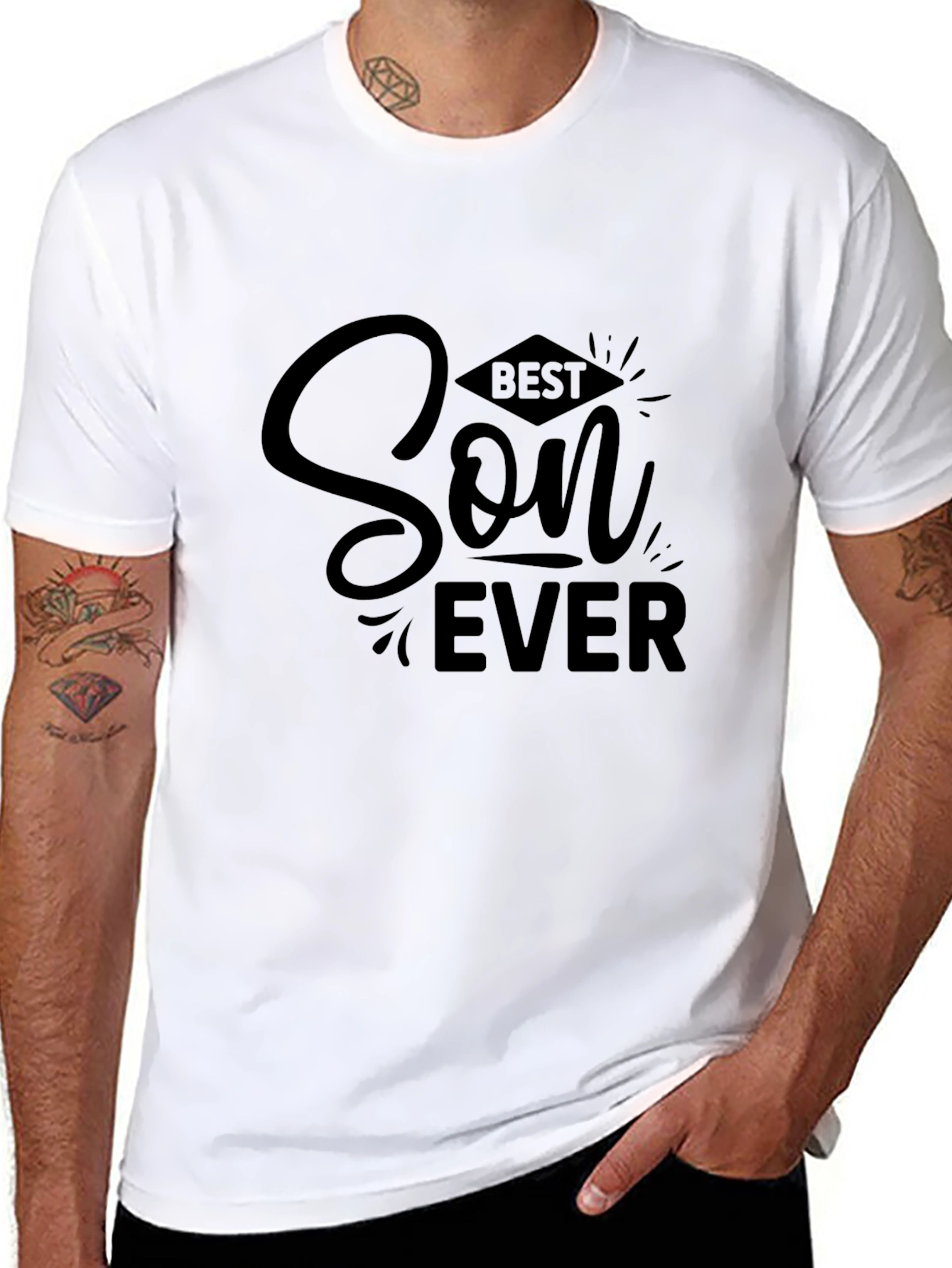 Best Son Ever Black Graphic Tee