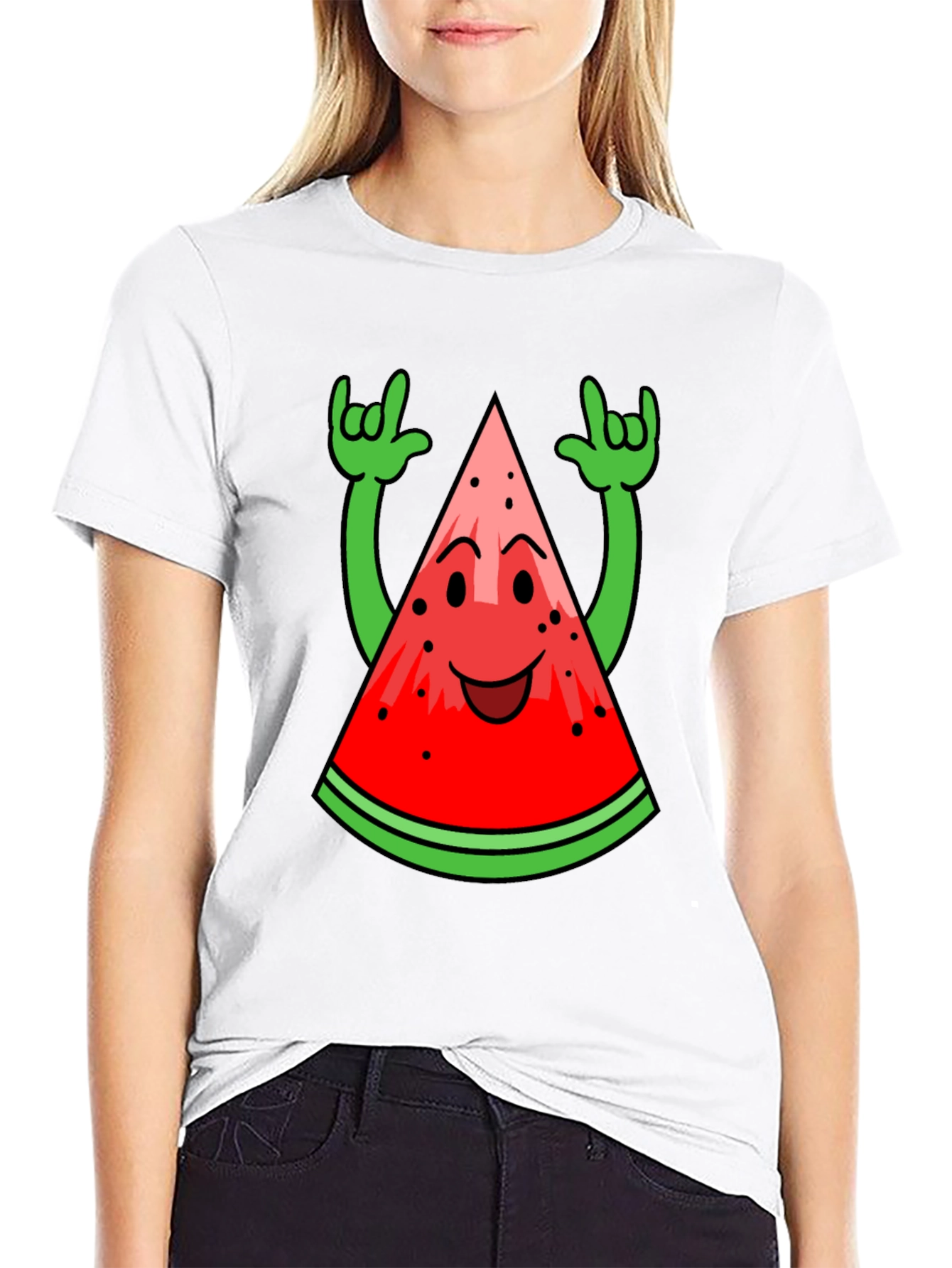 Funny Watermelon Rock On T-Shirt