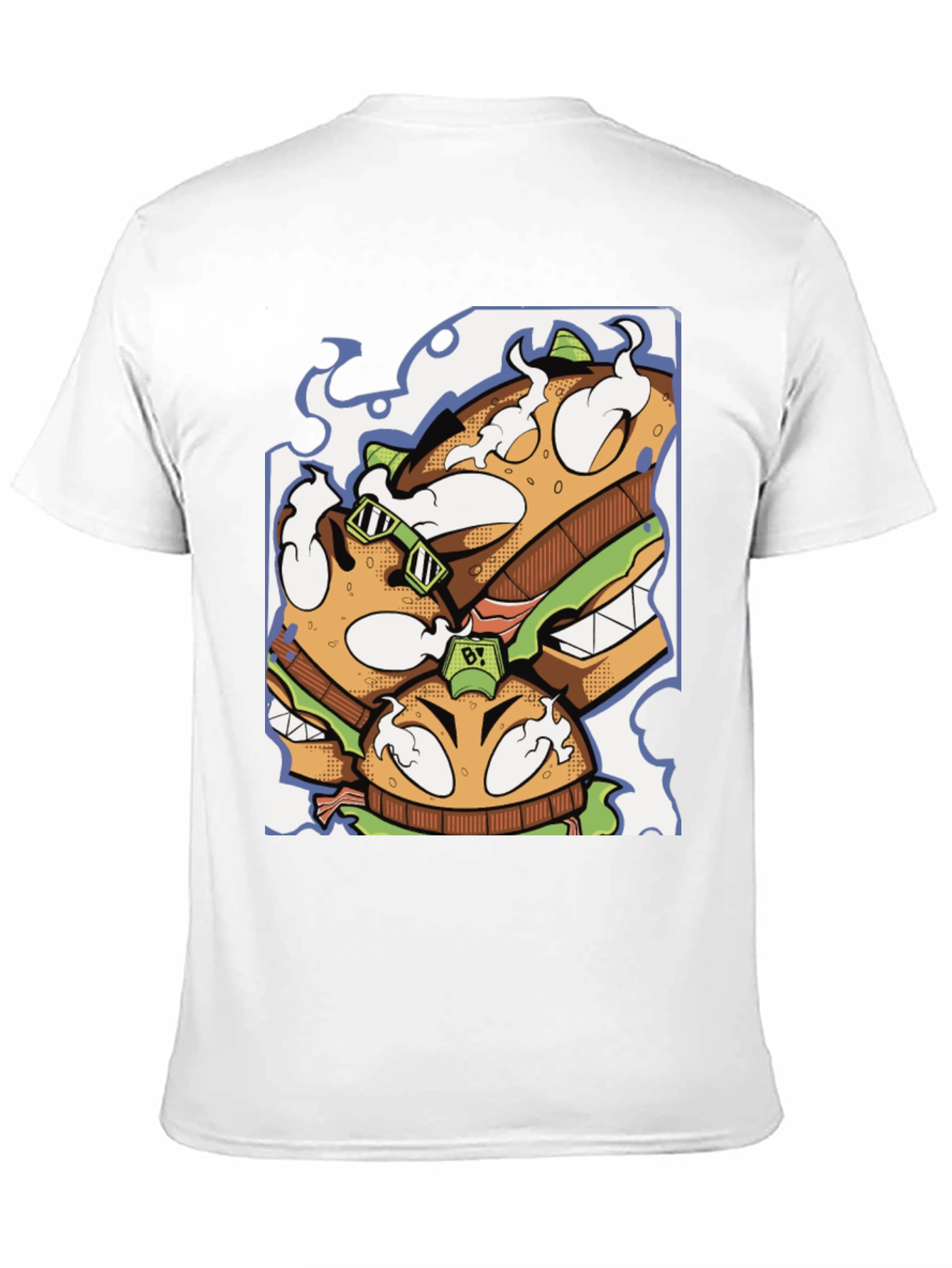 Burger Graphic Black T-Shirt