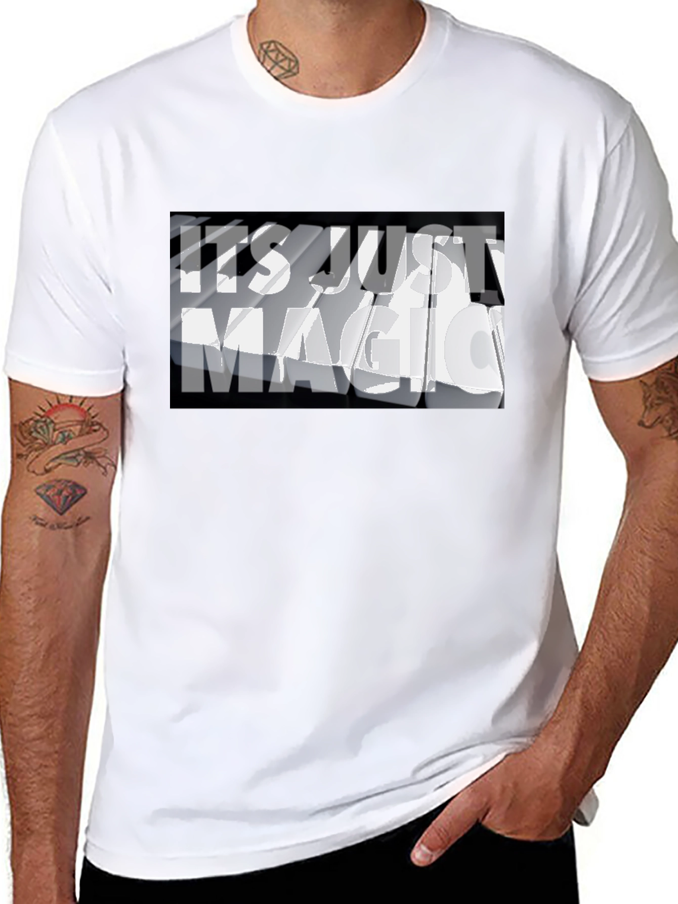 Its Just Magic Graphic Tee - Black