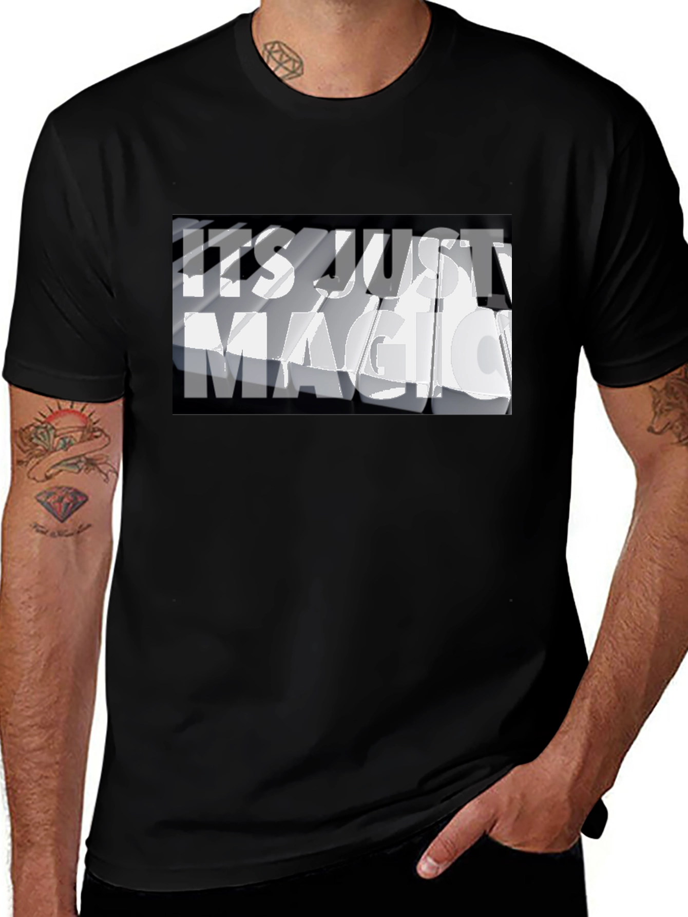 Its Just Magic Graphic Tee - Black