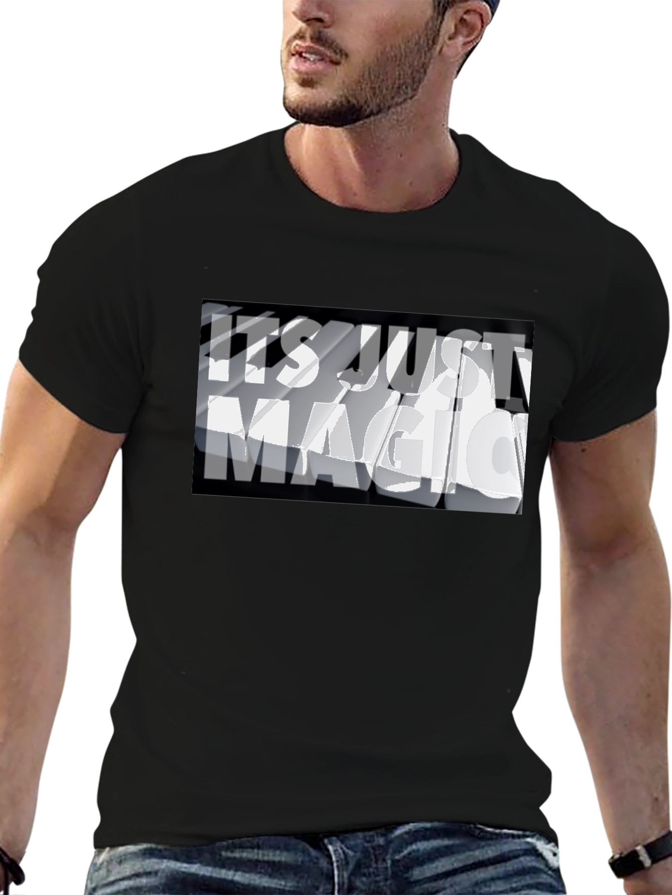 Its Just Magic Graphic Tee - Black