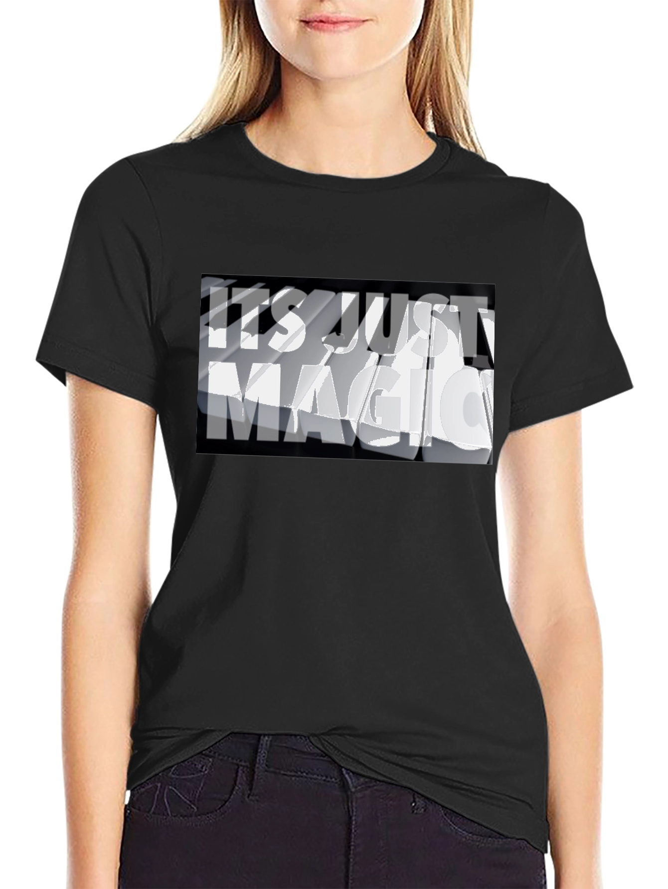 Its Just Magic Graphic Tee - Black