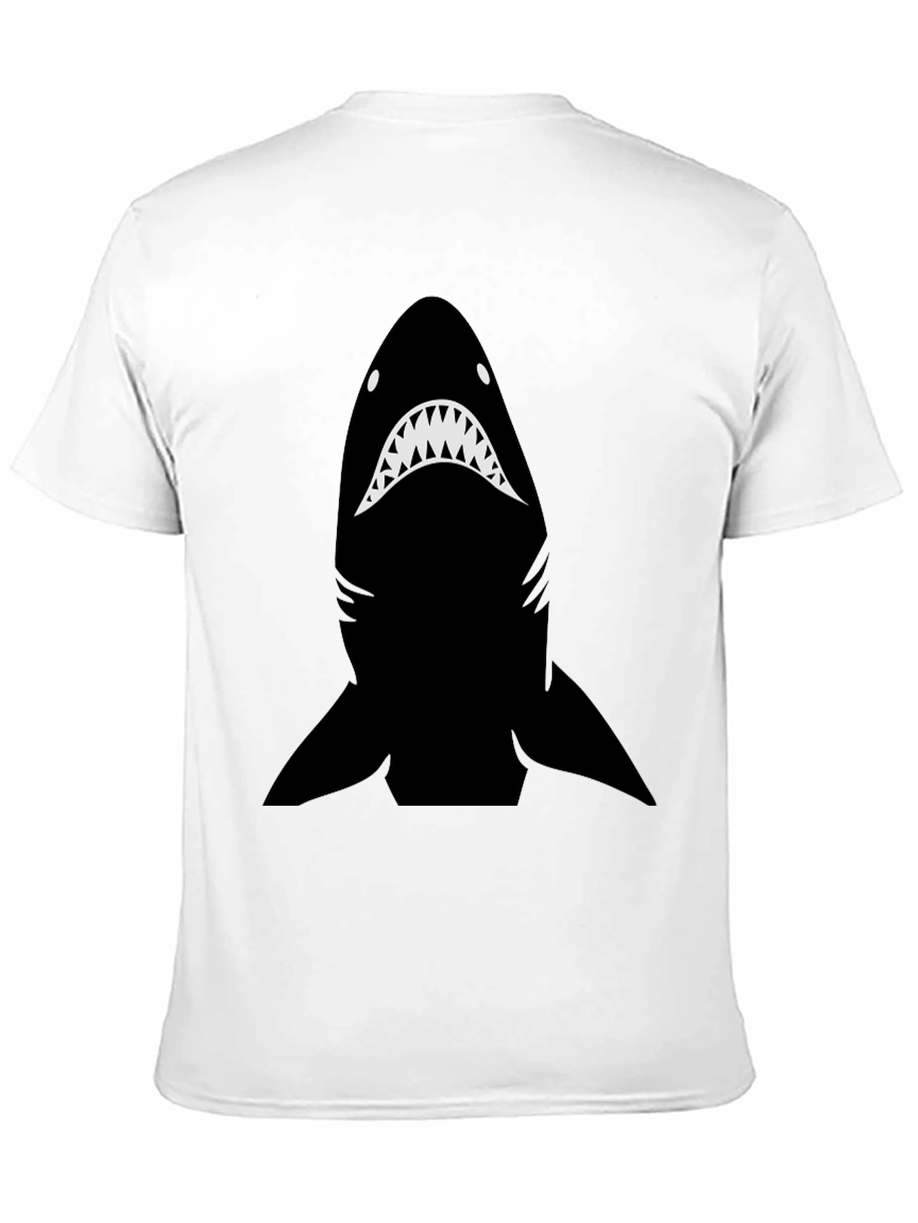 Shark Graphic Tee - Mens Black Cotton T-Shirt