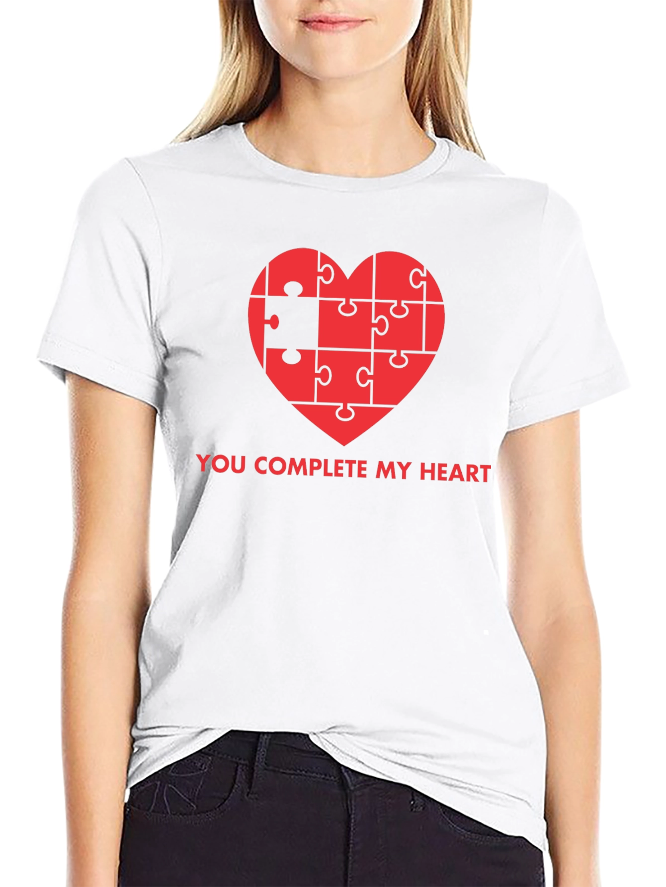 You Complete My Heart Puzzle Piece T-Shirt