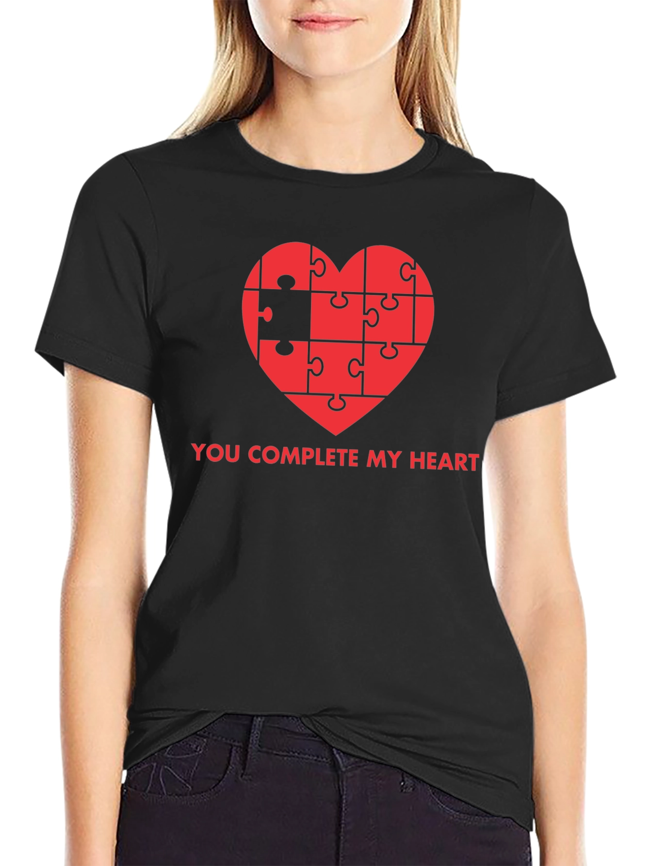 You Complete My Heart Puzzle Piece T-Shirt