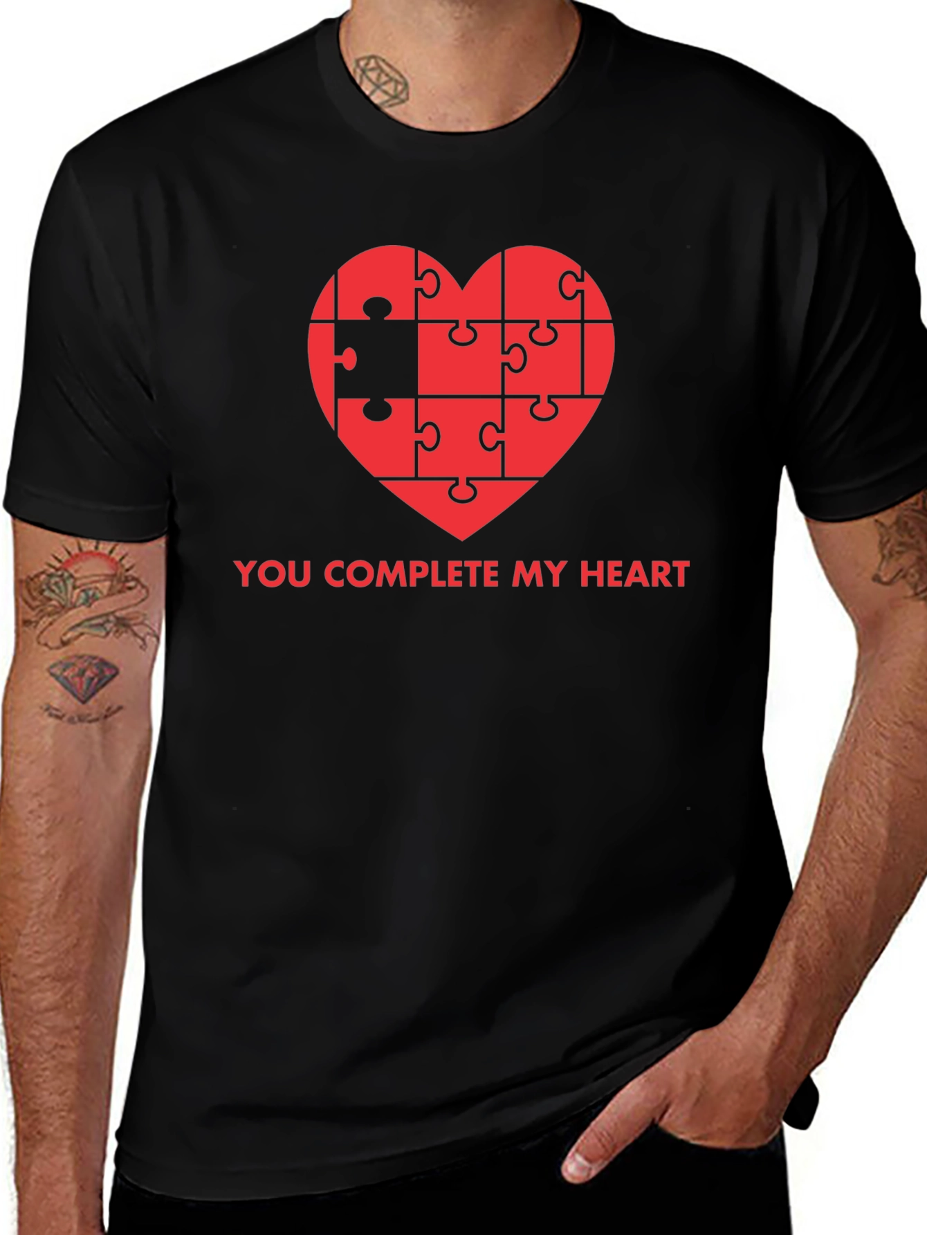 You Complete My Heart Puzzle Piece T-Shirt