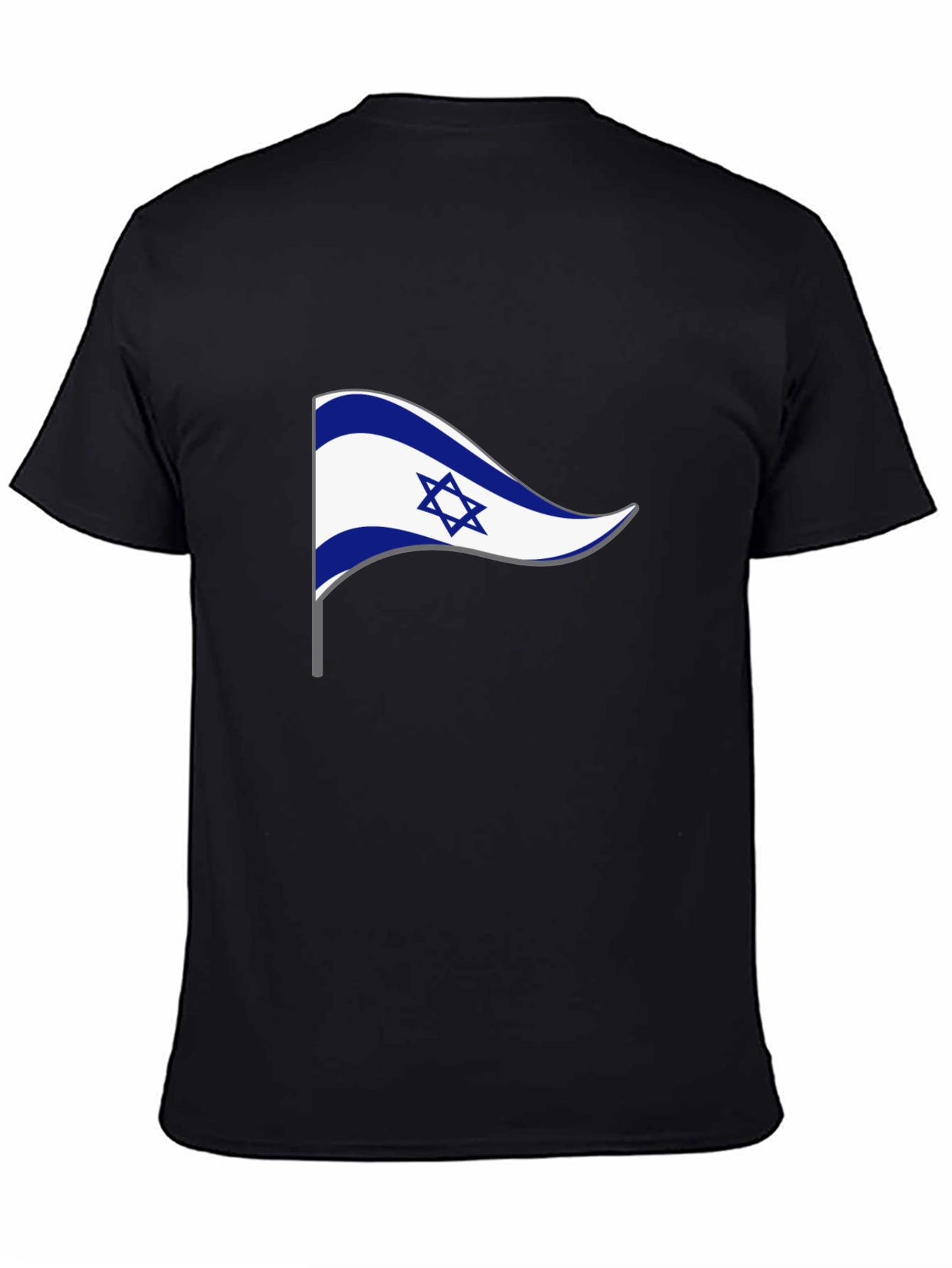Israel Flag Pennant Graphic T-Shirt - Black