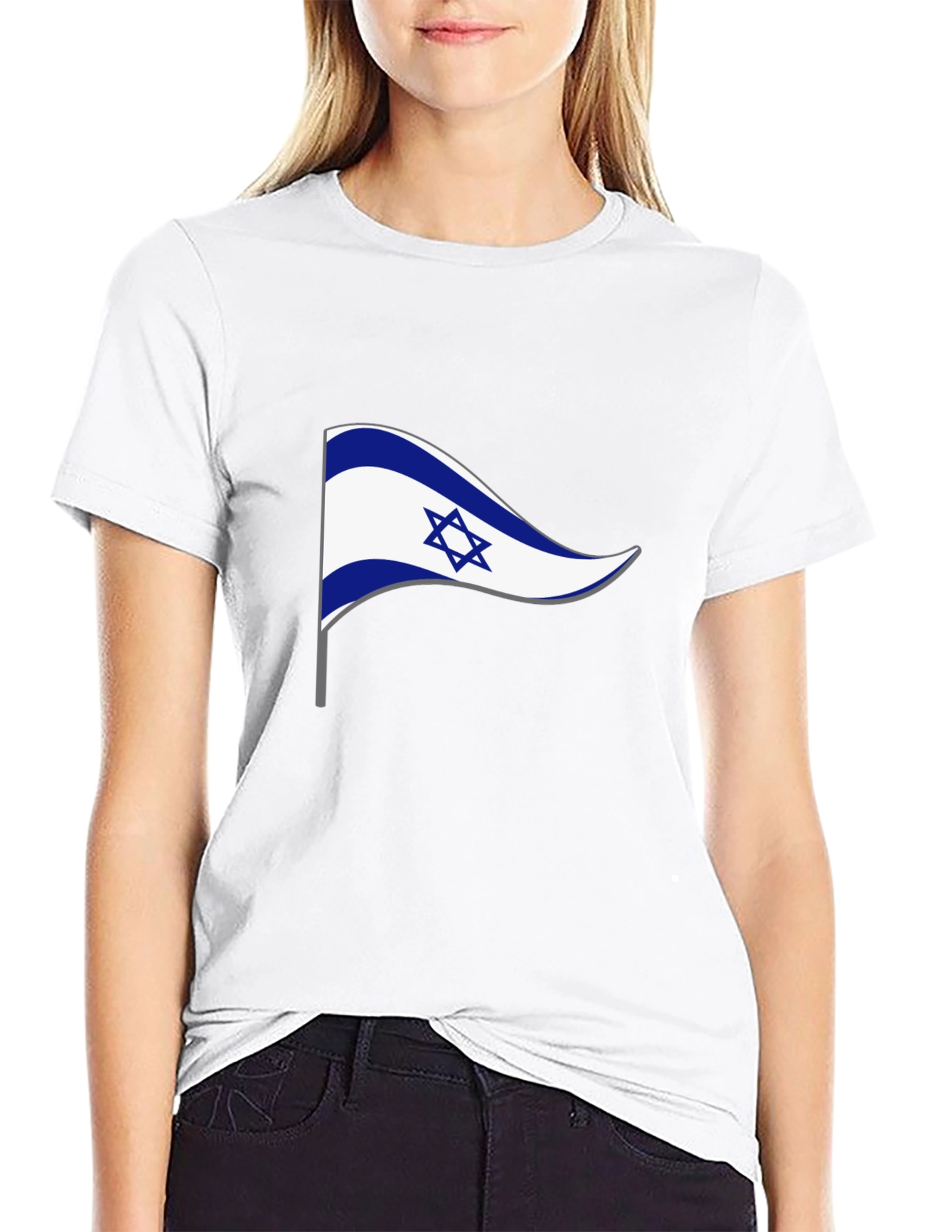 Israel Flag Pennant Graphic T-Shirt - Black