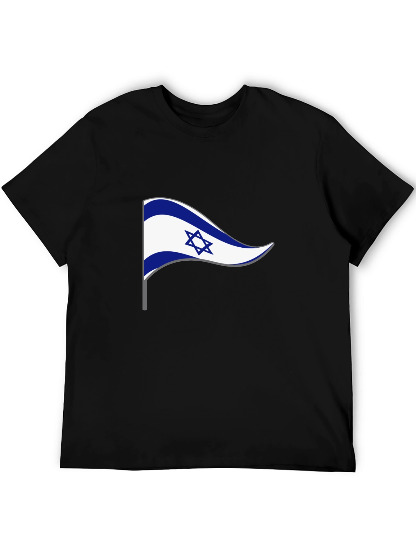 Israel Flag Pennant Graphic T-Shirt - Black