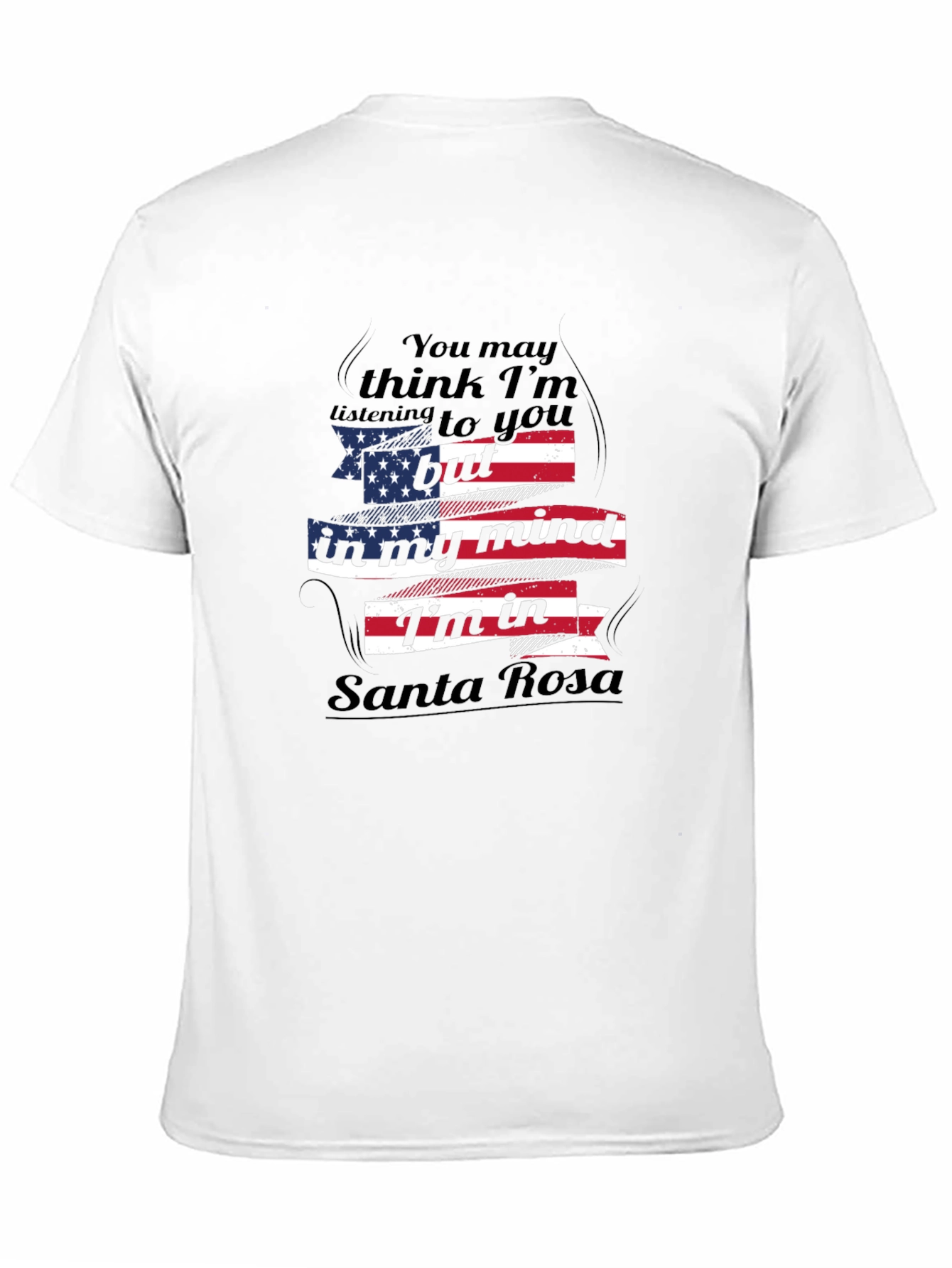 Santa Rosa Mind USA Flag Graphic Tee