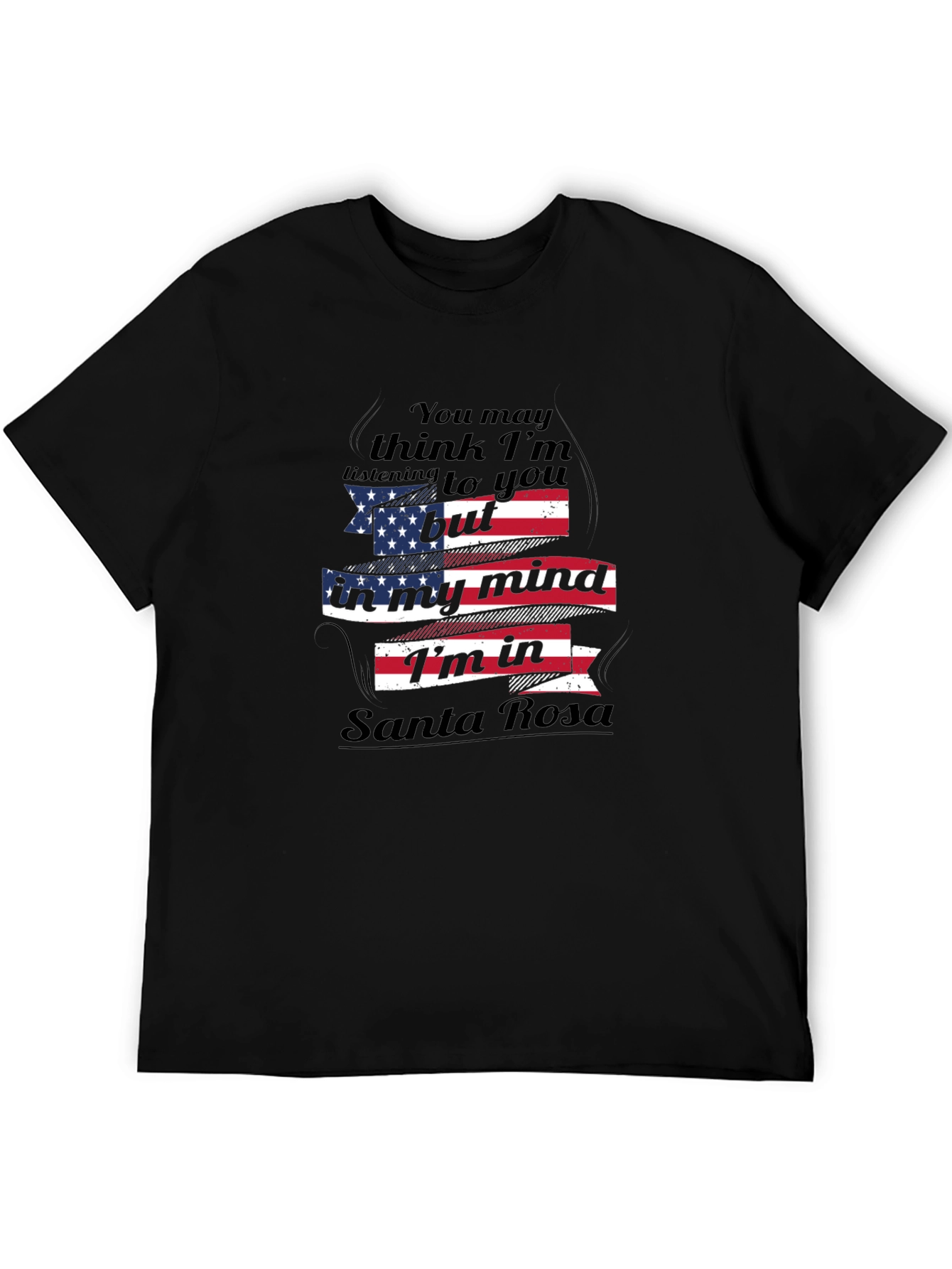 Santa Rosa Mind USA Flag Graphic Tee