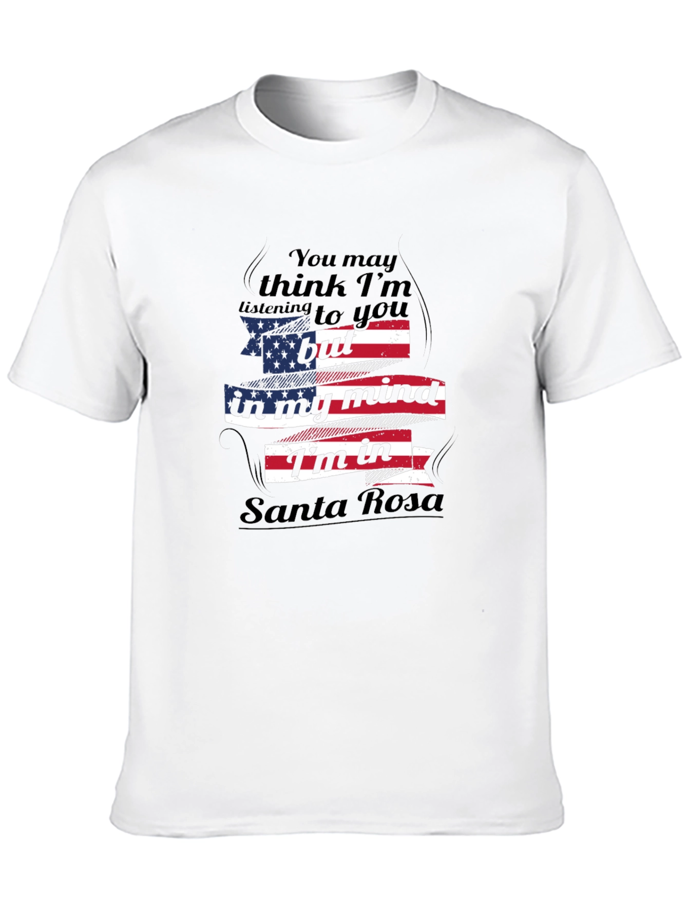 Santa Rosa Mind USA Flag Graphic Tee