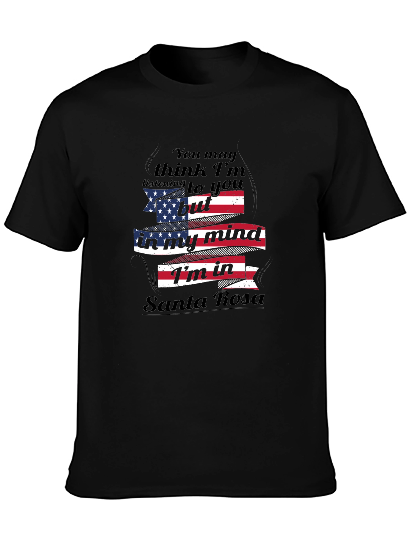 Santa Rosa Mind USA Flag Graphic Tee