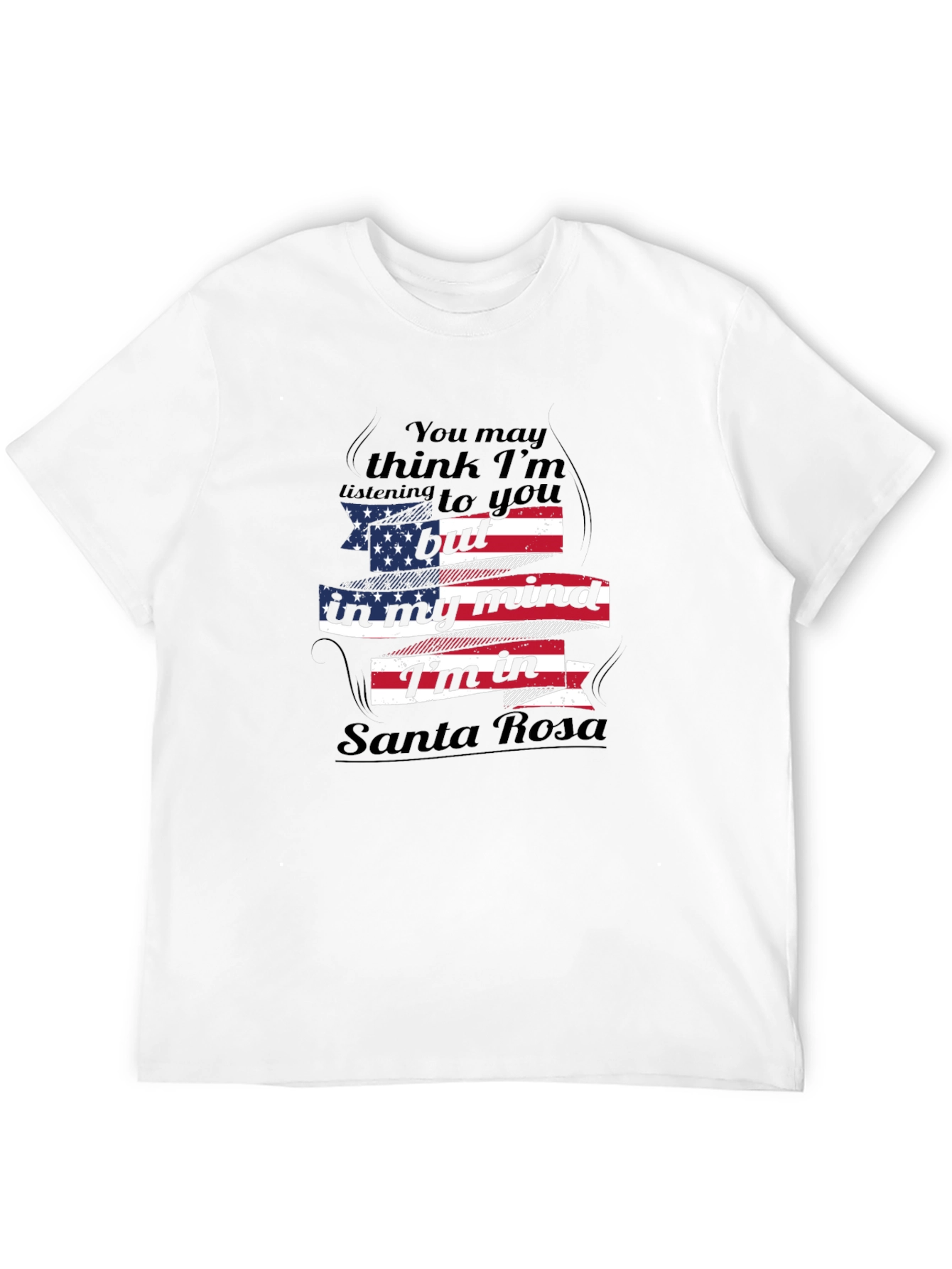 Santa Rosa Mind USA Flag Graphic Tee