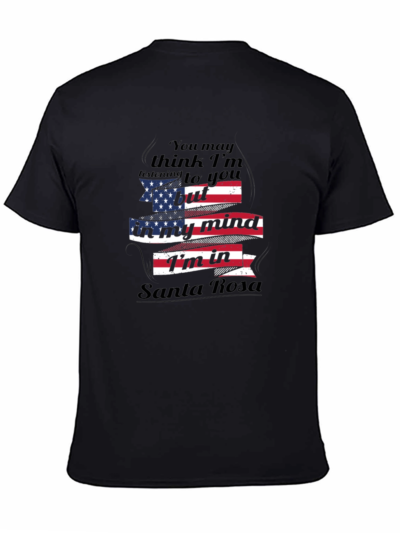 Santa Rosa Mind USA Flag Graphic Tee