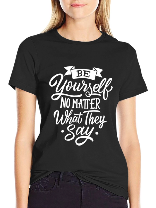 Be Yourself Black Graphic Tee