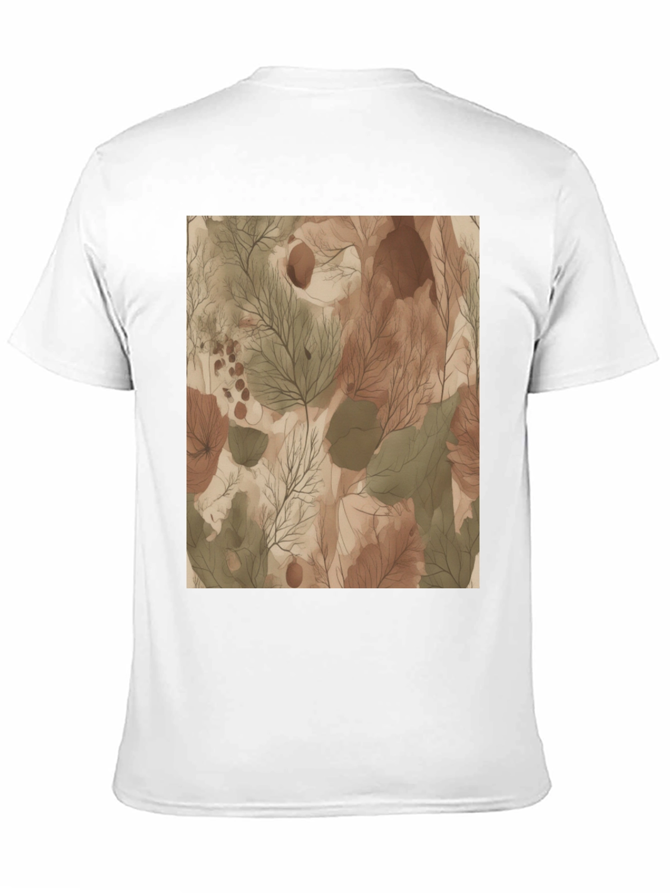 Earthy Abstract Print Black T-Shirt