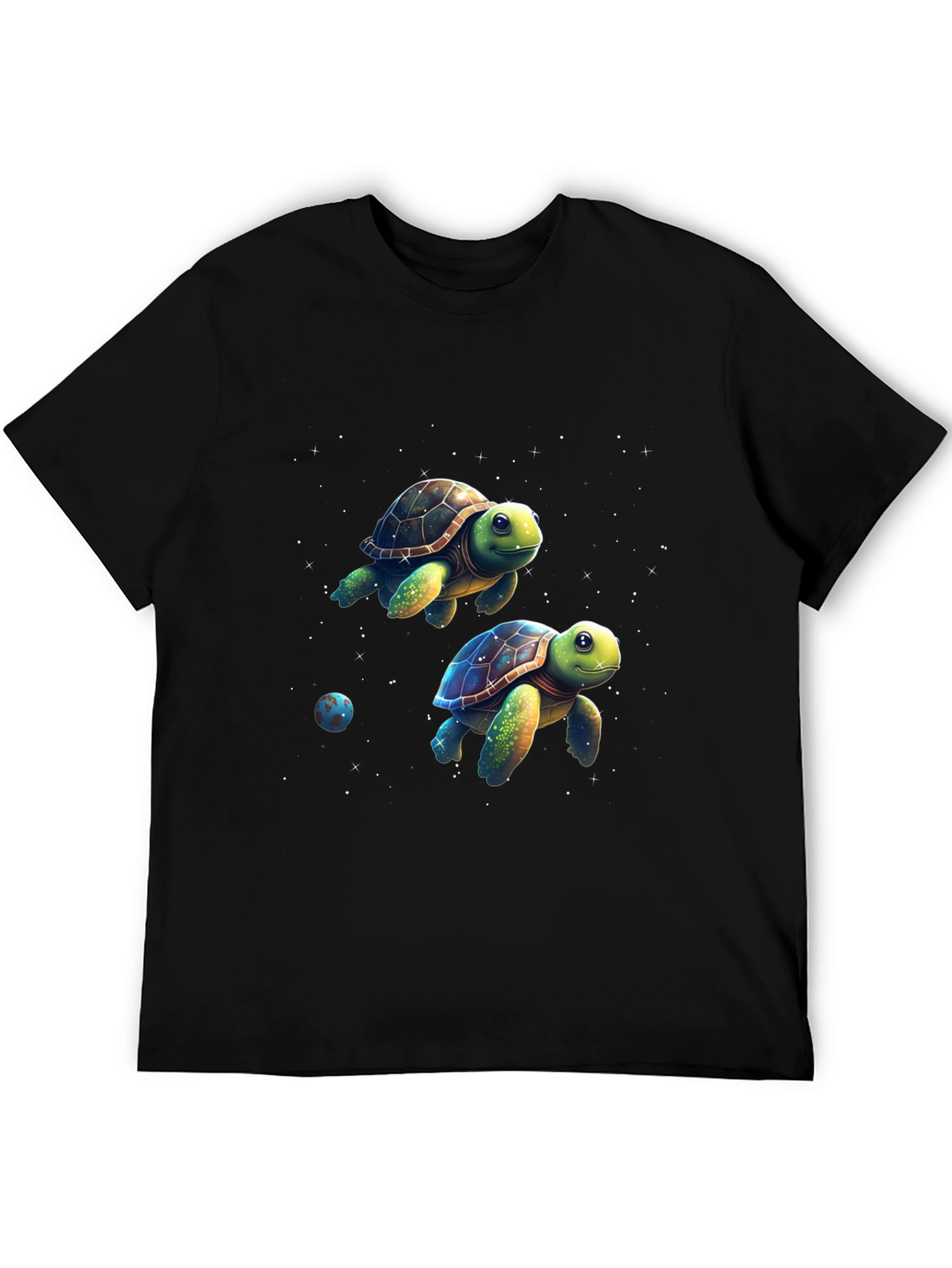 Cosmic Turtle Graphic Tee - Black