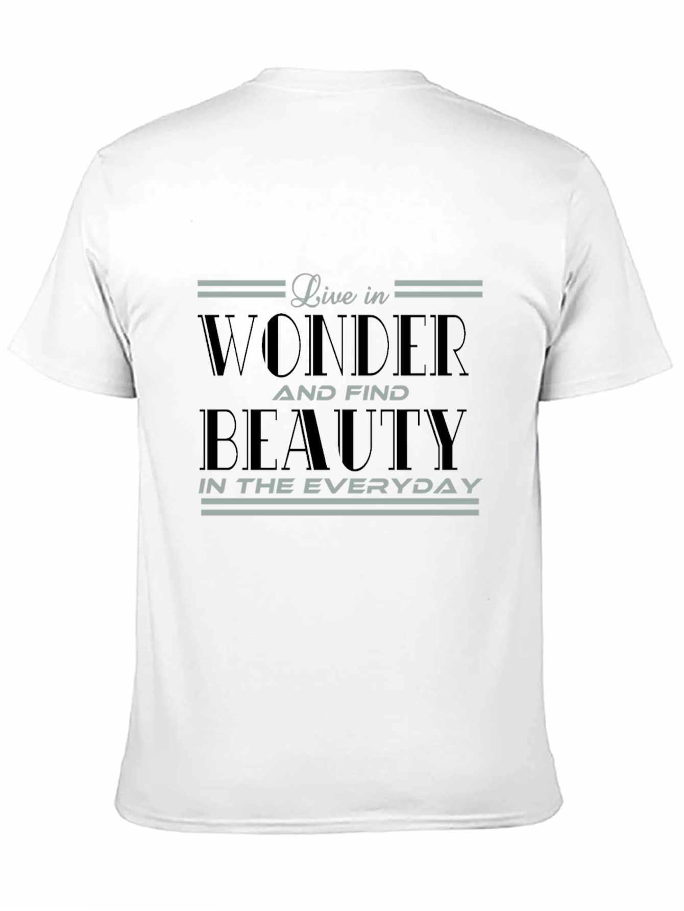 Live in Wonder Black Graphic T-Shirt