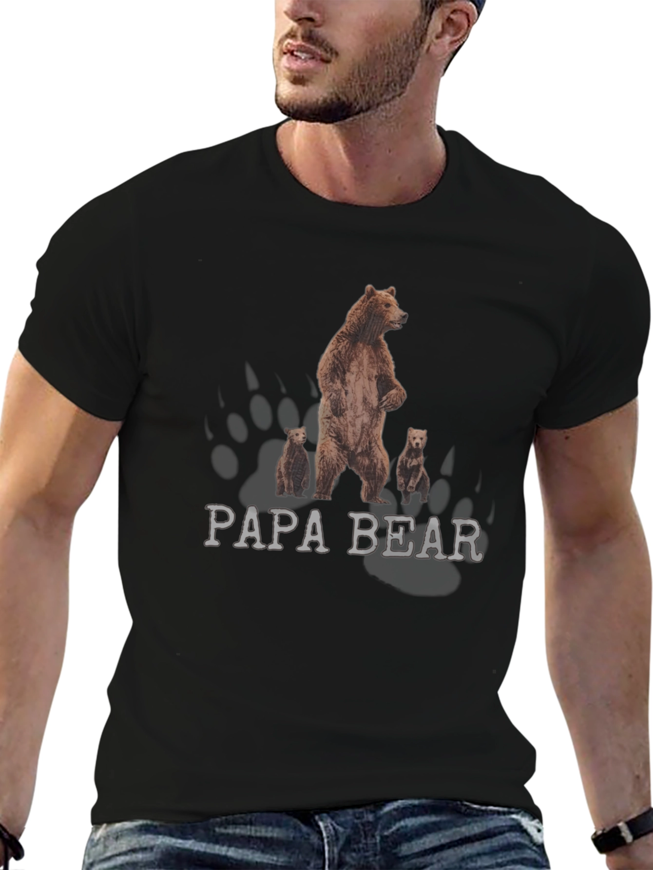 Papa Bear T-Shirt - Dad and Cubs Graphic Tee