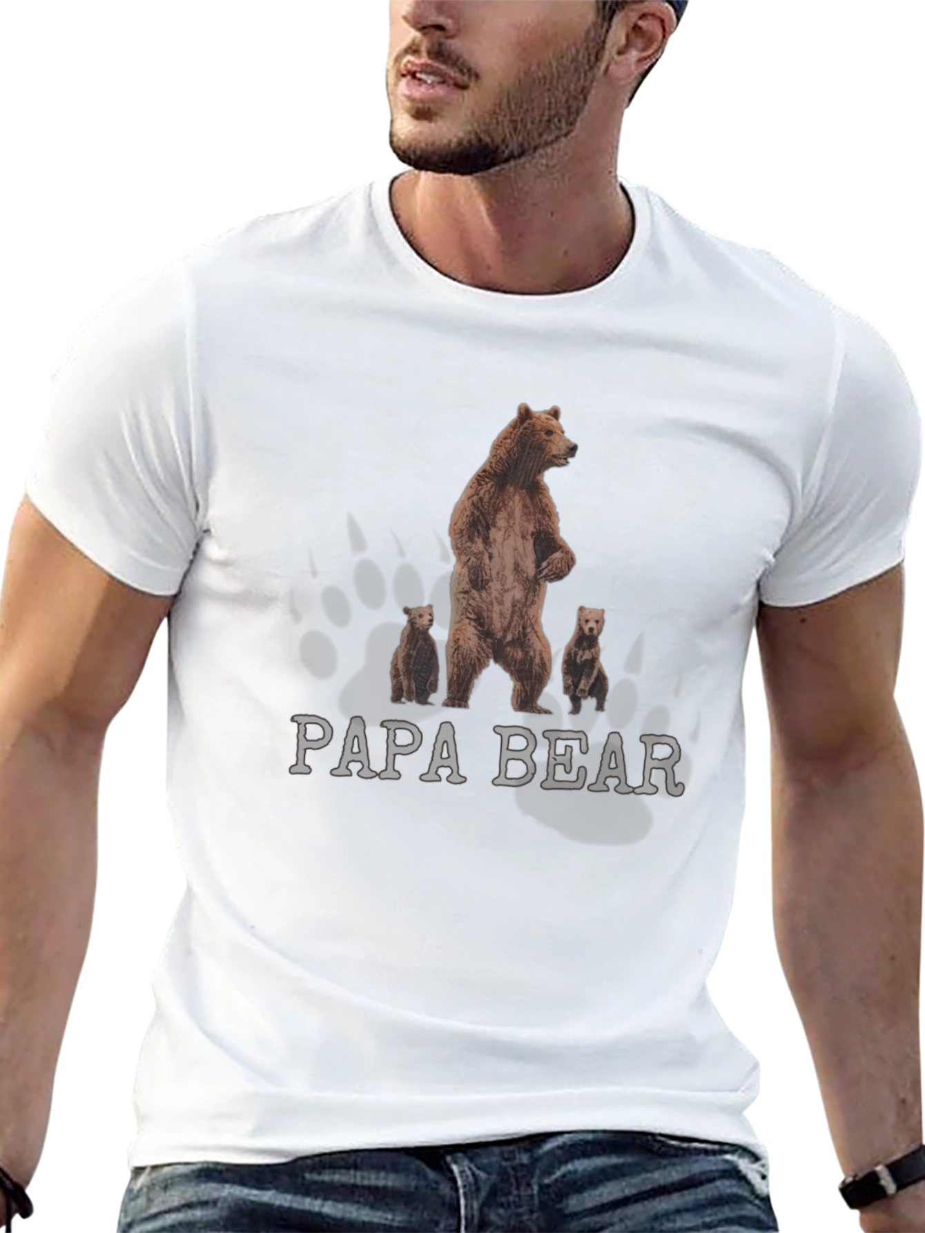 Papa Bear T-Shirt - Dad and Cubs Graphic Tee