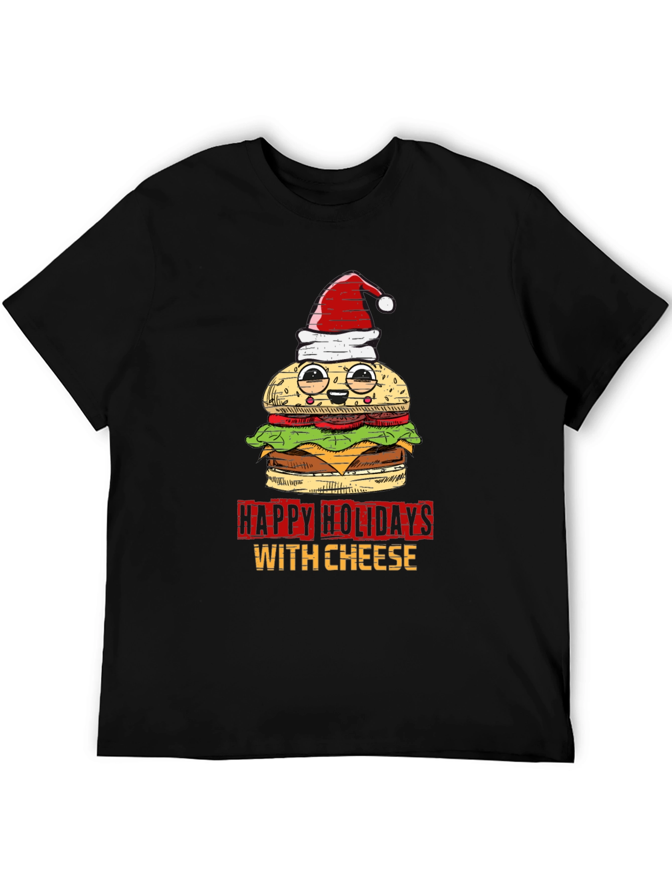 Happy Holidays With Cheese Graphic Tee