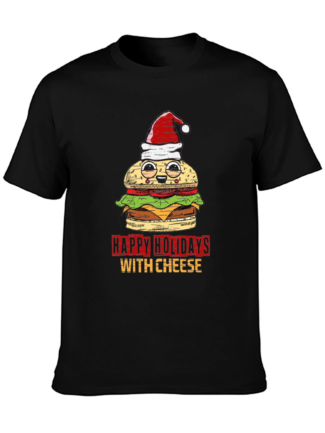 Happy Holidays With Cheese Graphic Tee